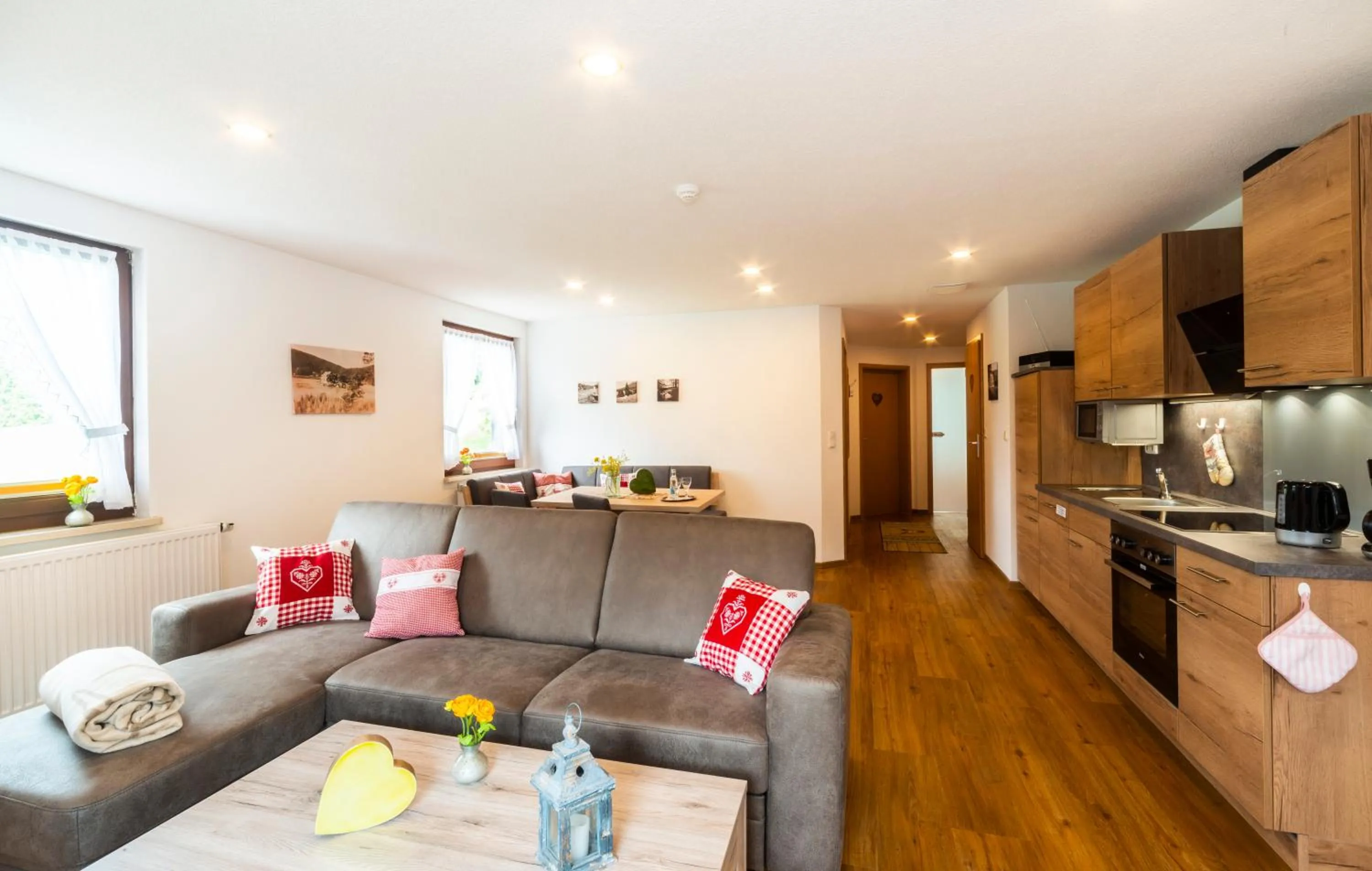 Kitchen or kitchenette in Appartements und Ferienhaus Gasthof Kanzlersgrund