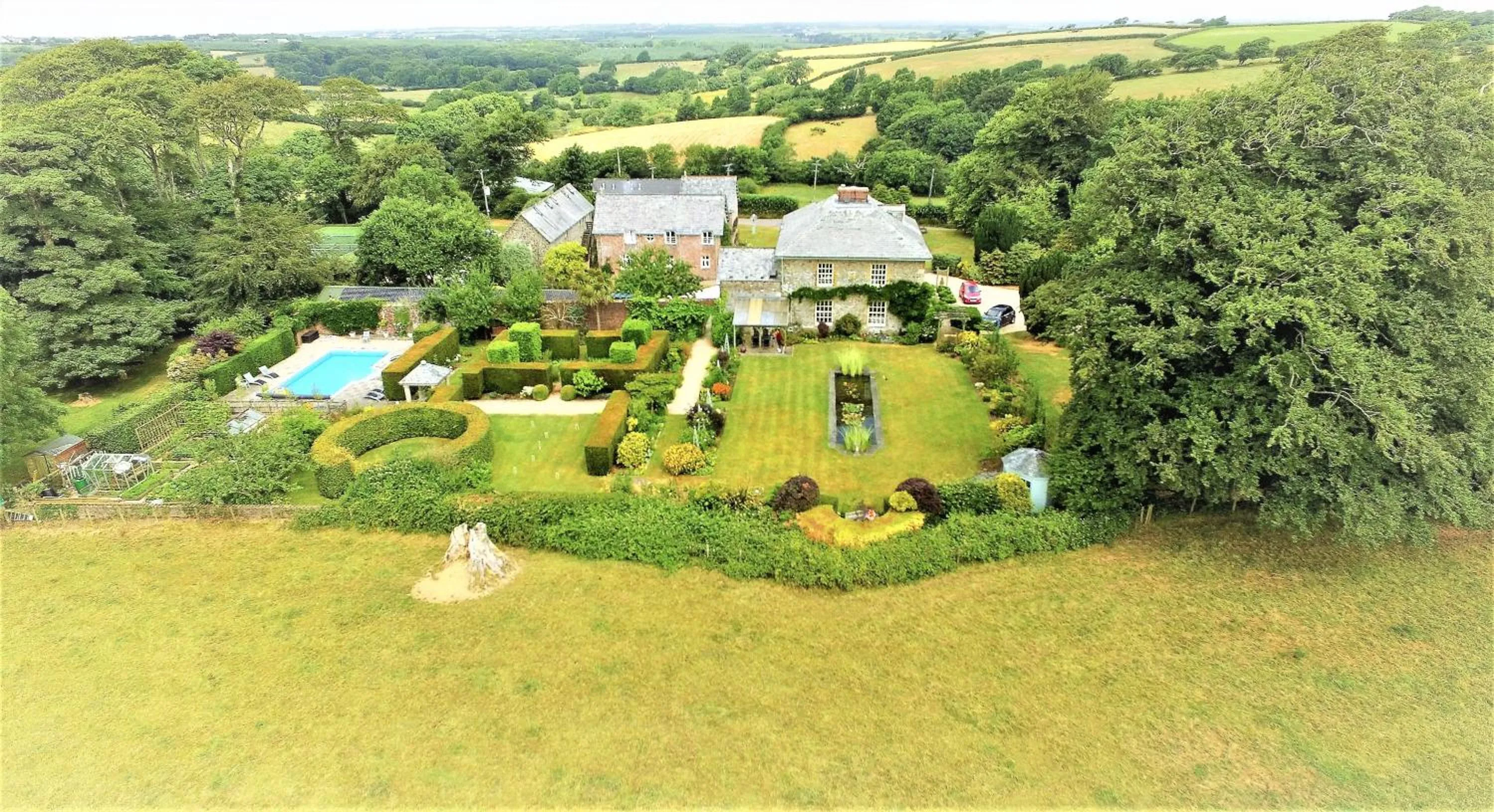 Bird's eye view in Glebe House Cottages