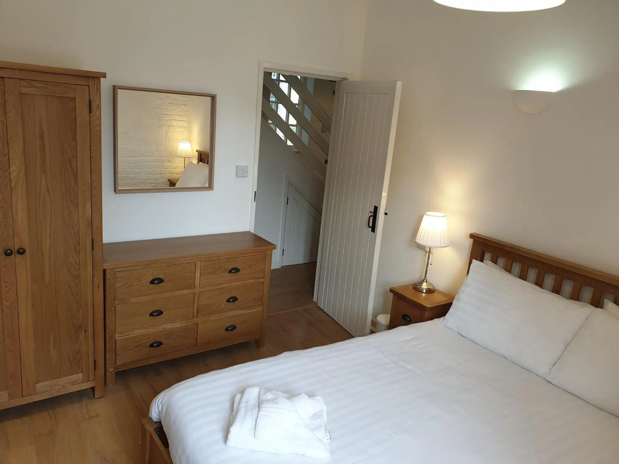 Bedroom, Bed in Glebe House Cottages