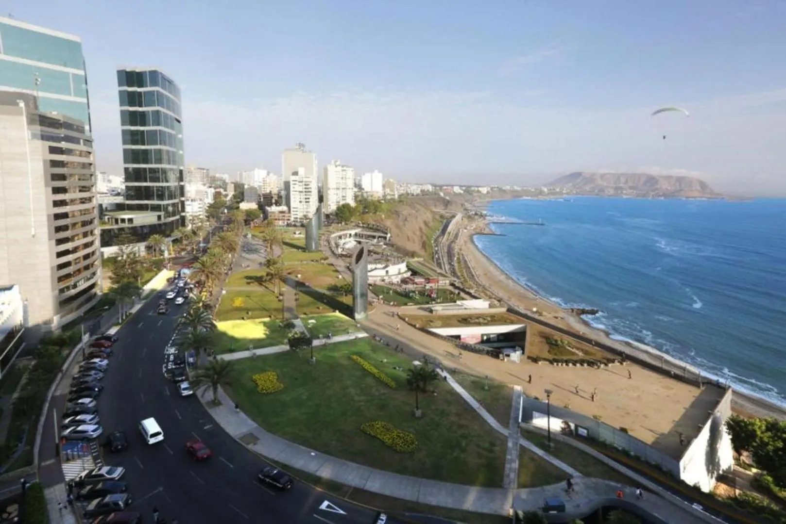 Living room in Oceanfront Miraflores Larcomar next to Marriott