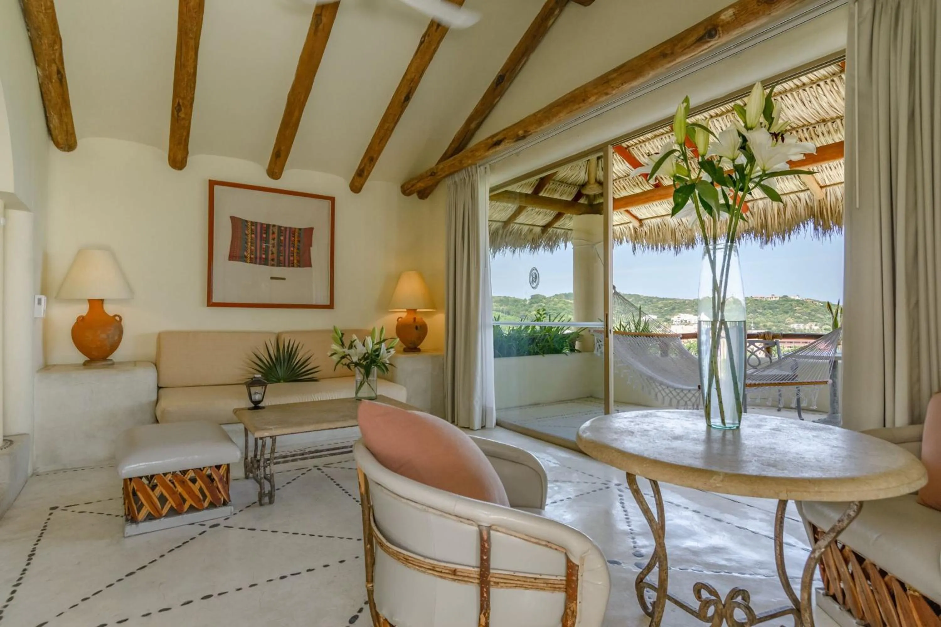 Seating area in Quinta Real Huatulco