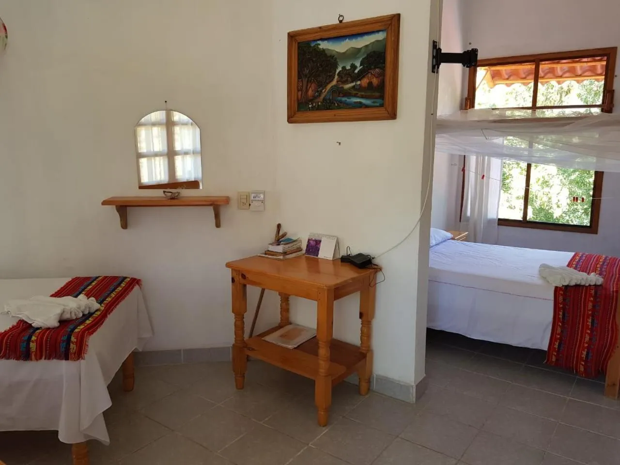 Bathroom, Bed in El Eden Bungalows