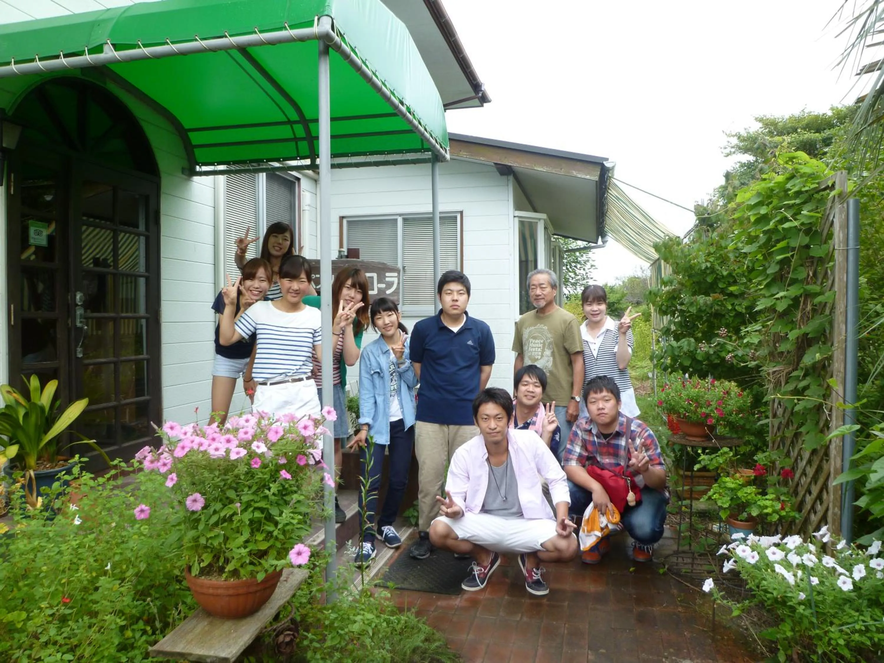 group of guests in Pension Flora