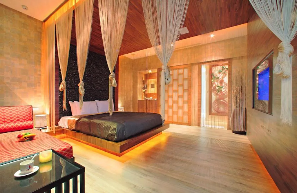 Bed in Le chateau Motel