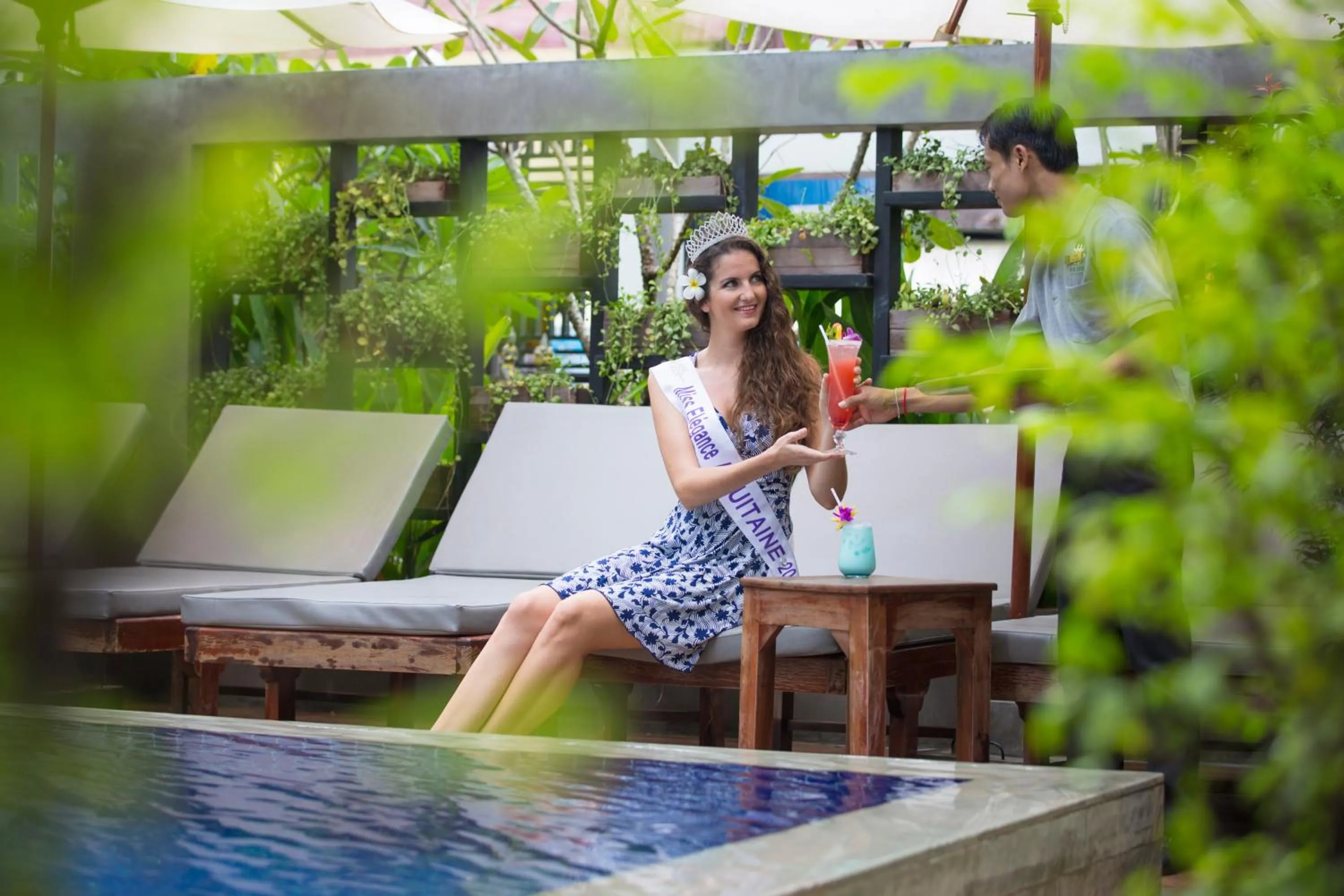Pool view in The Tito Suite Residence