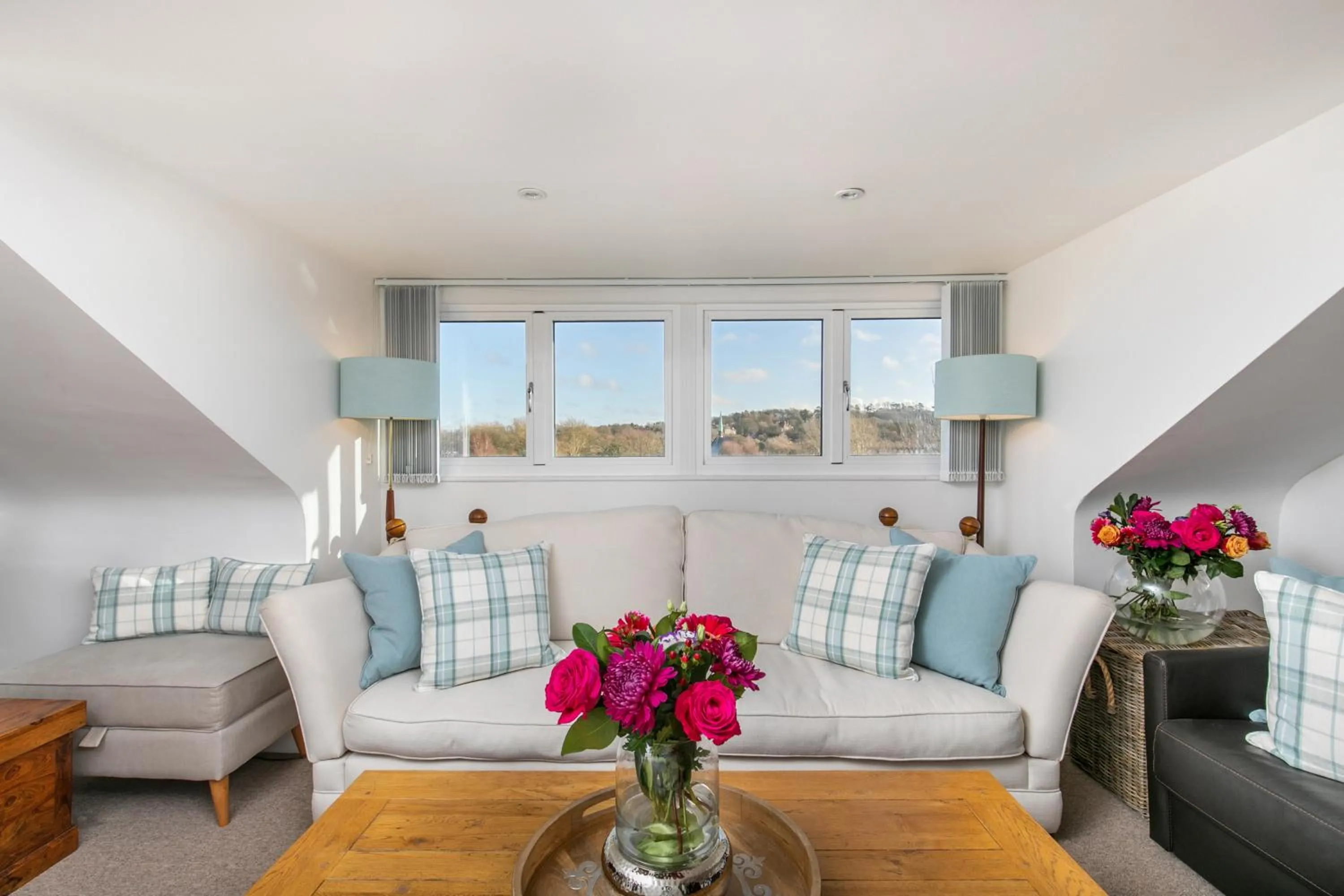 Living room in The Sky Penthouse