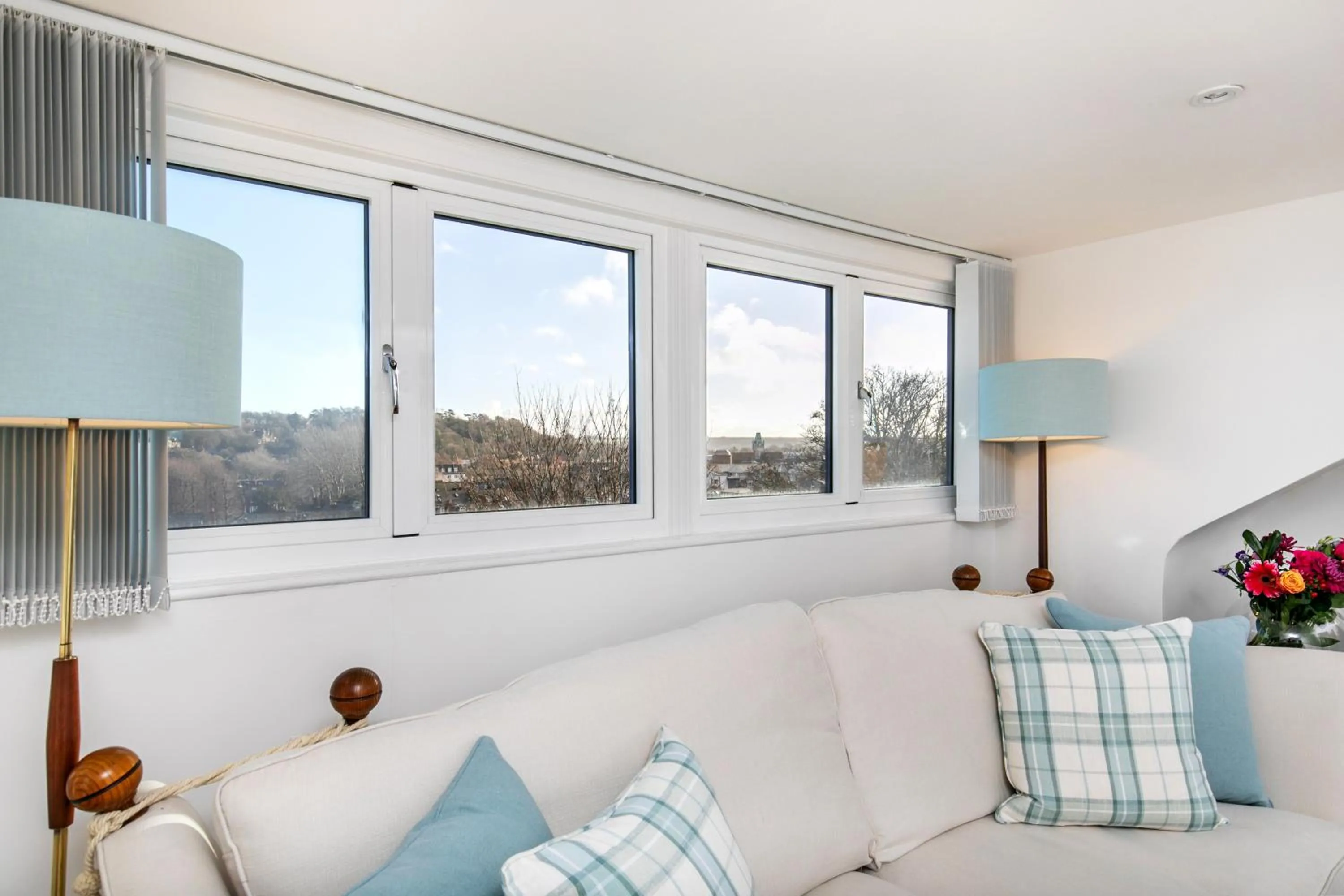 Living room in The Sky Penthouse