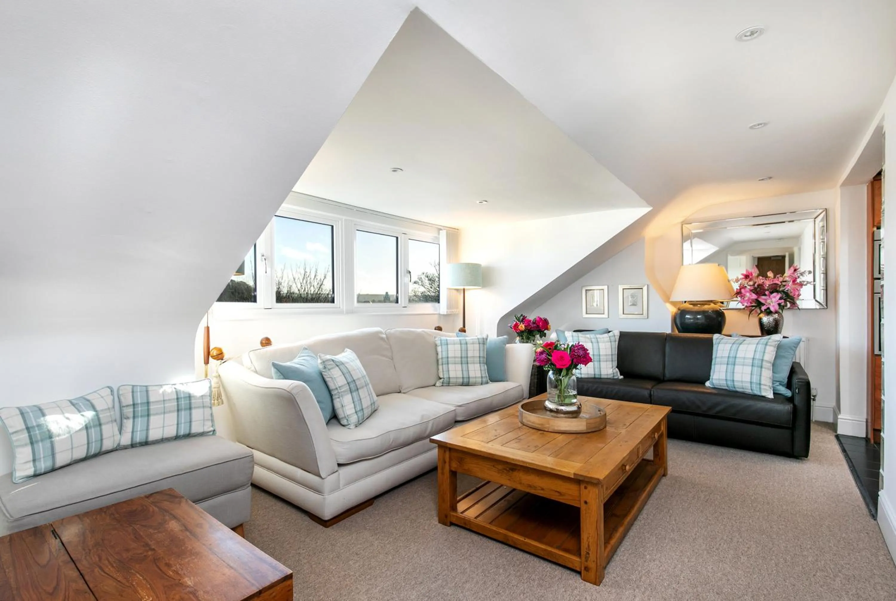 Living room in The Sky Penthouse