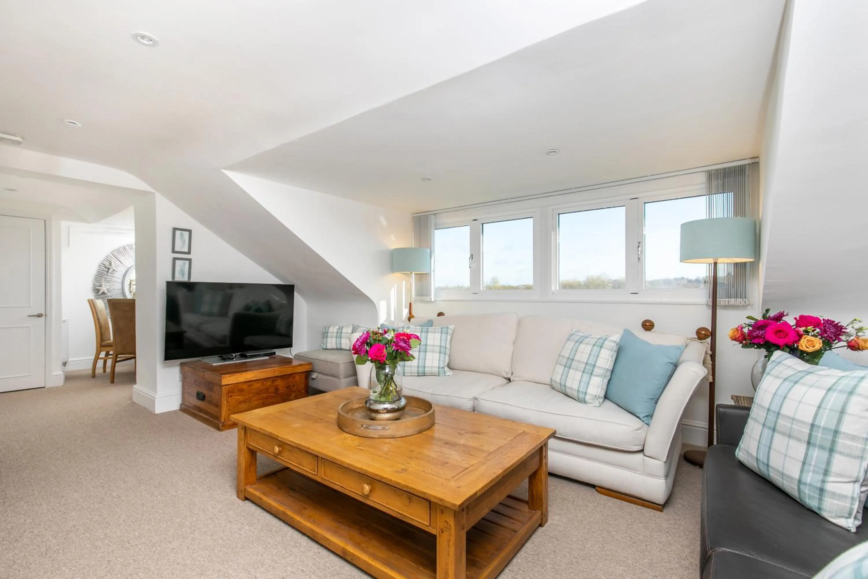 Living room in The Sky Penthouse