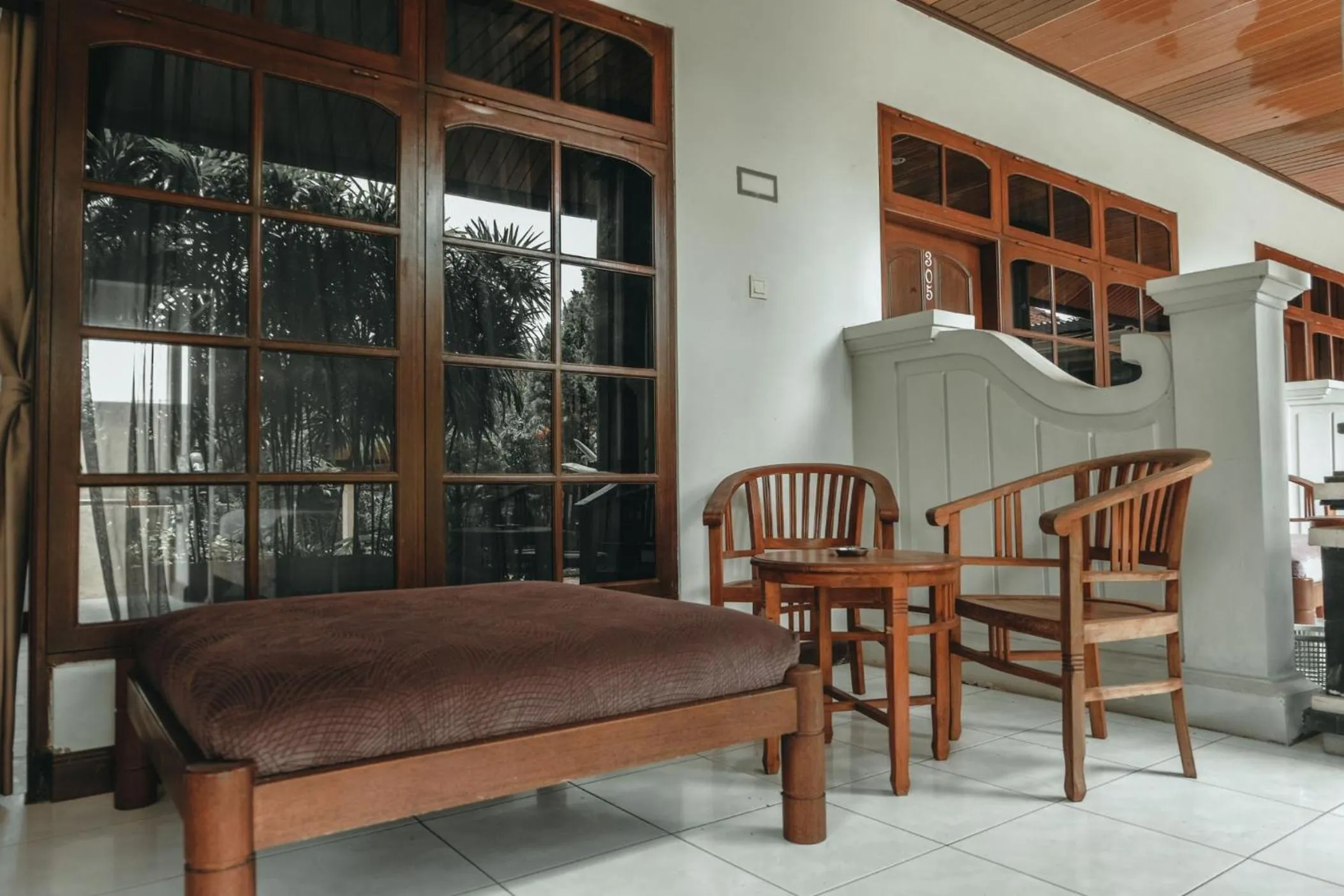 Seating area in Sekar Arum Riverside Resort in Canggu