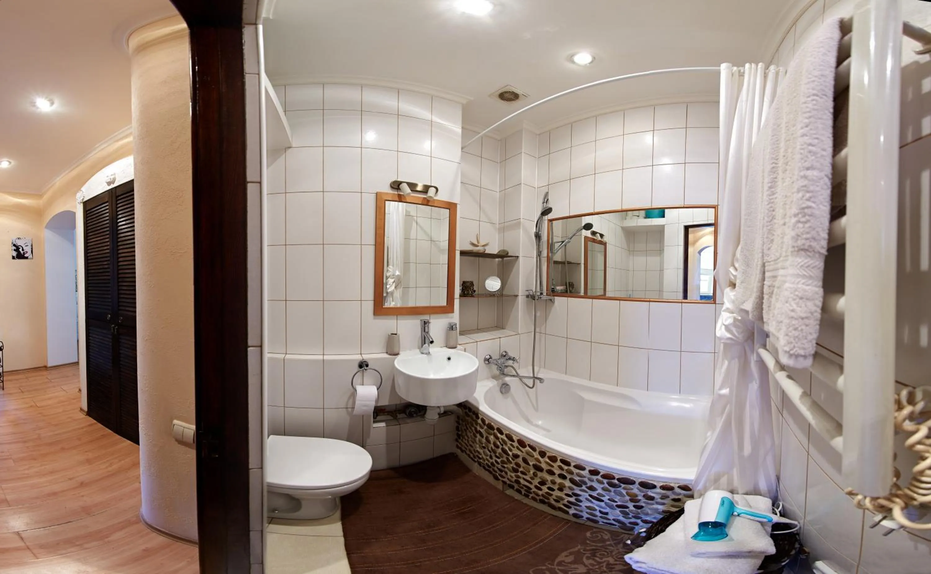 Bathroom in Babylon Apartments on Petliury Street