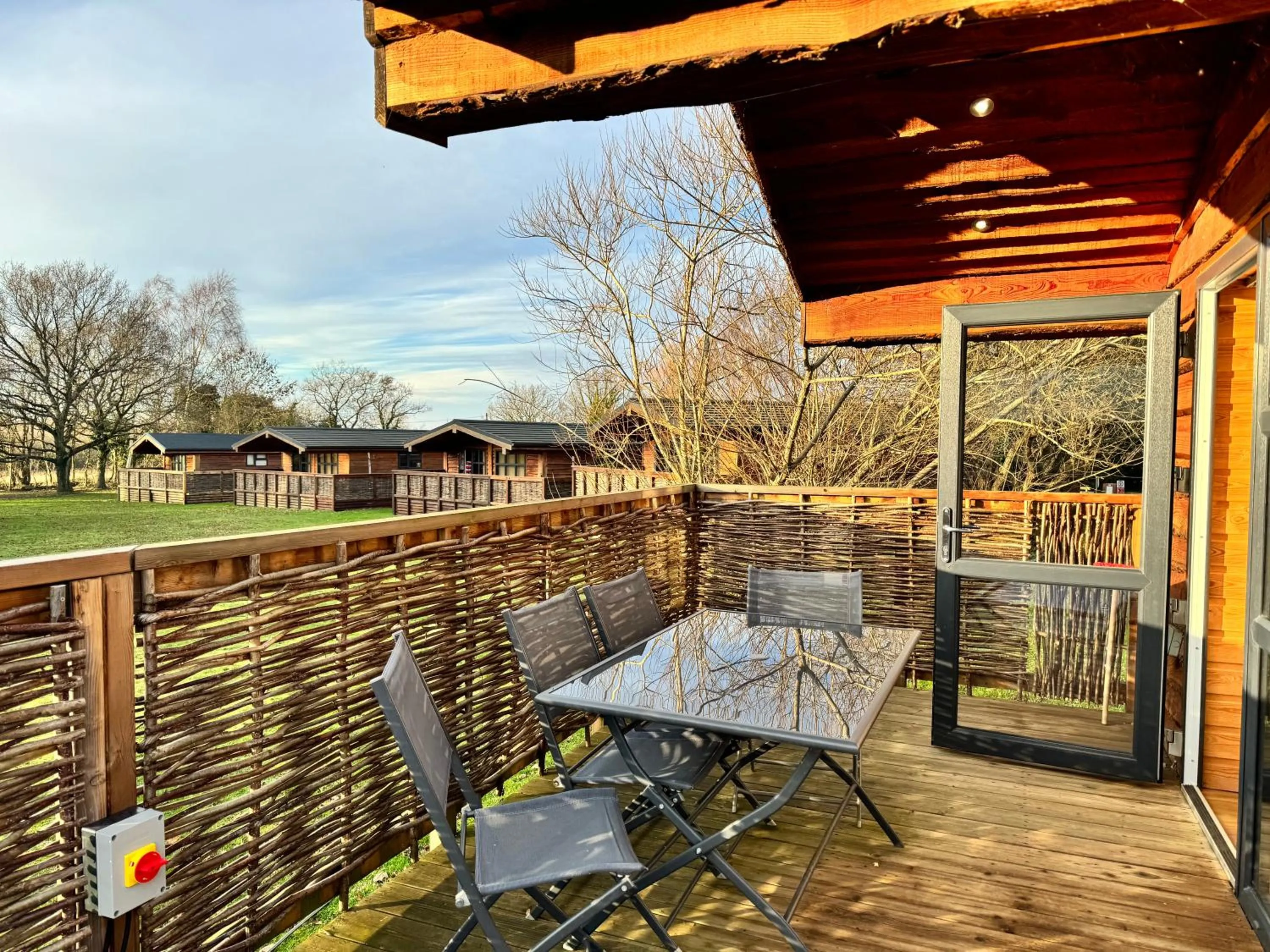 Balcony/Terrace in Woodlakes Park By Liv Retreats