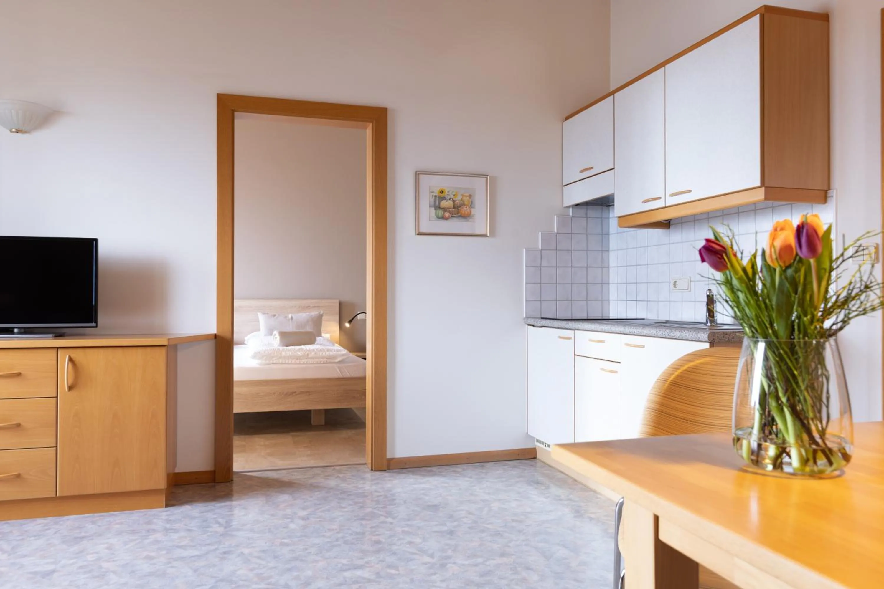 Living room, Bed in Residence Margreth