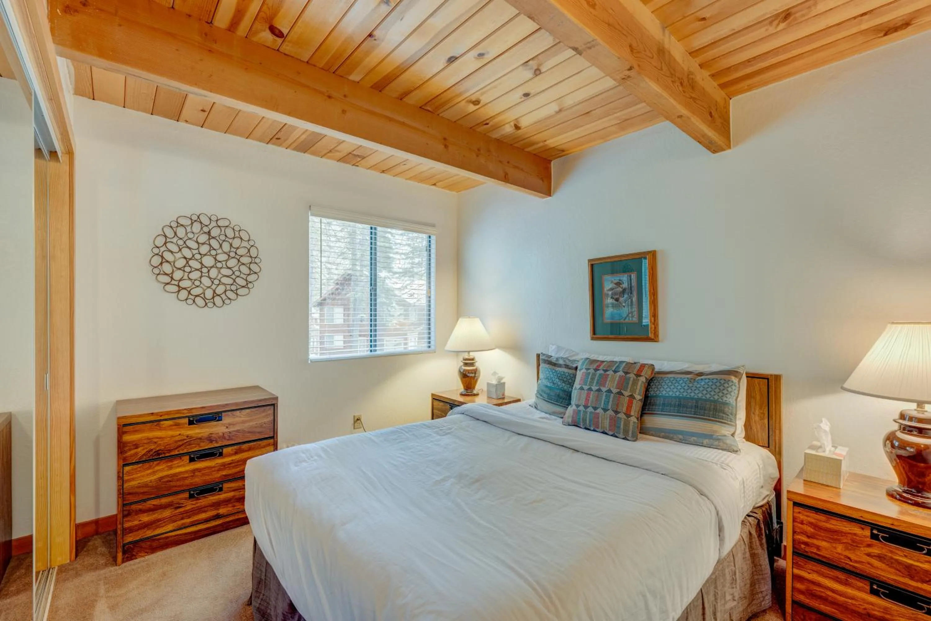 Bed in Beaver Pond Northstar Luxury Chalet with Hot Tub