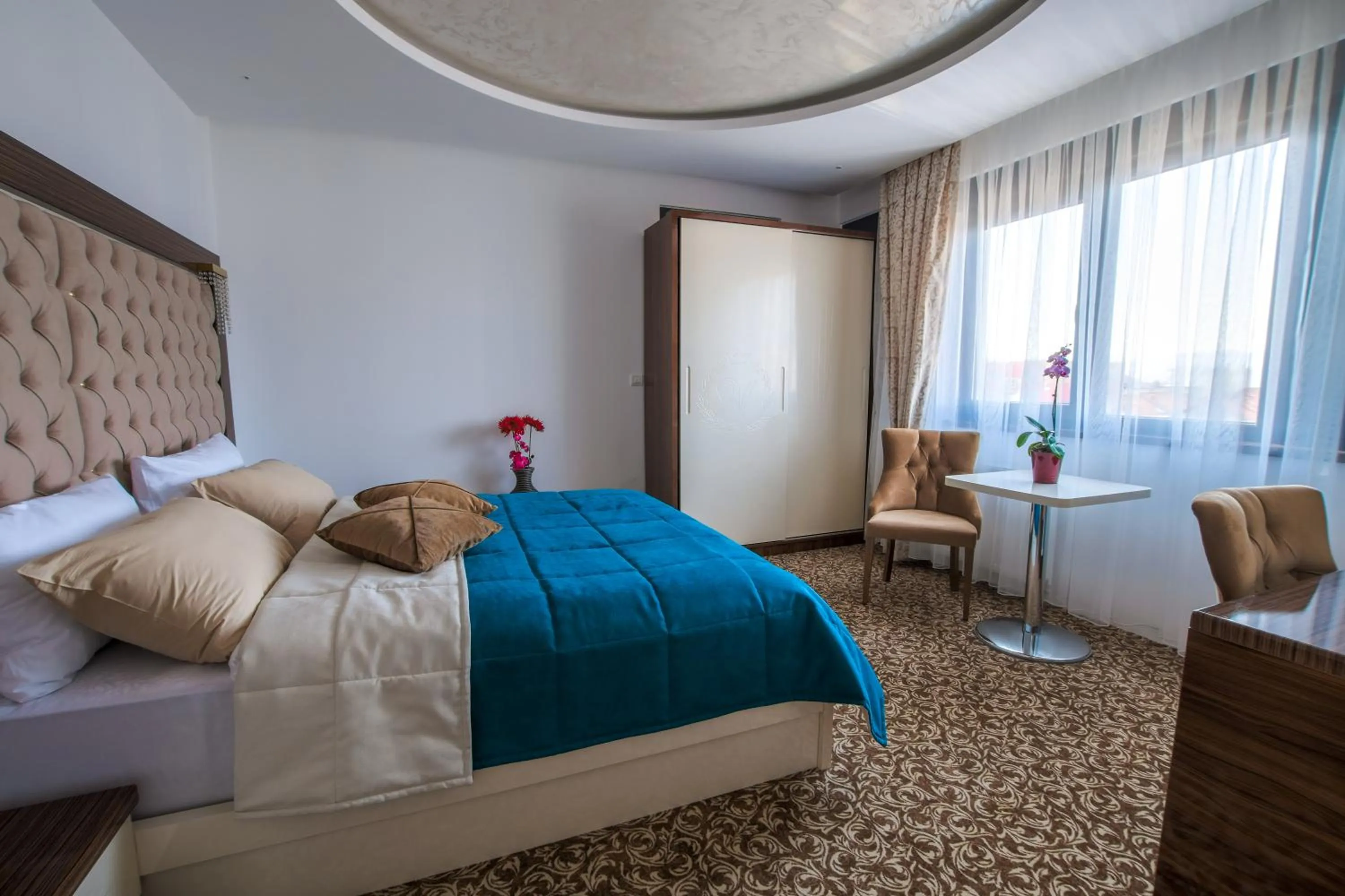 Shower, Bed in New Hotel