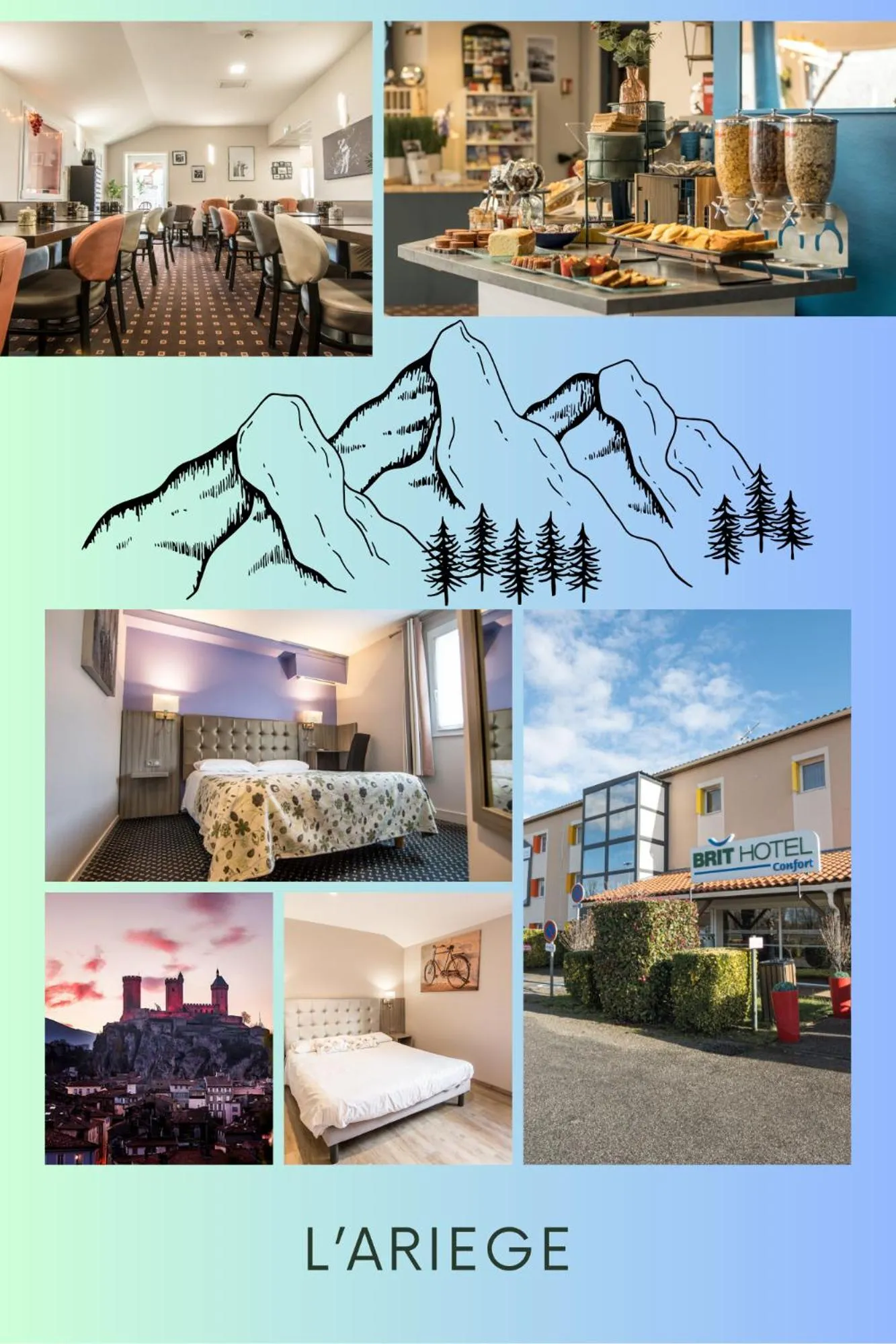 Property building in Brit Hotel Confort Foix