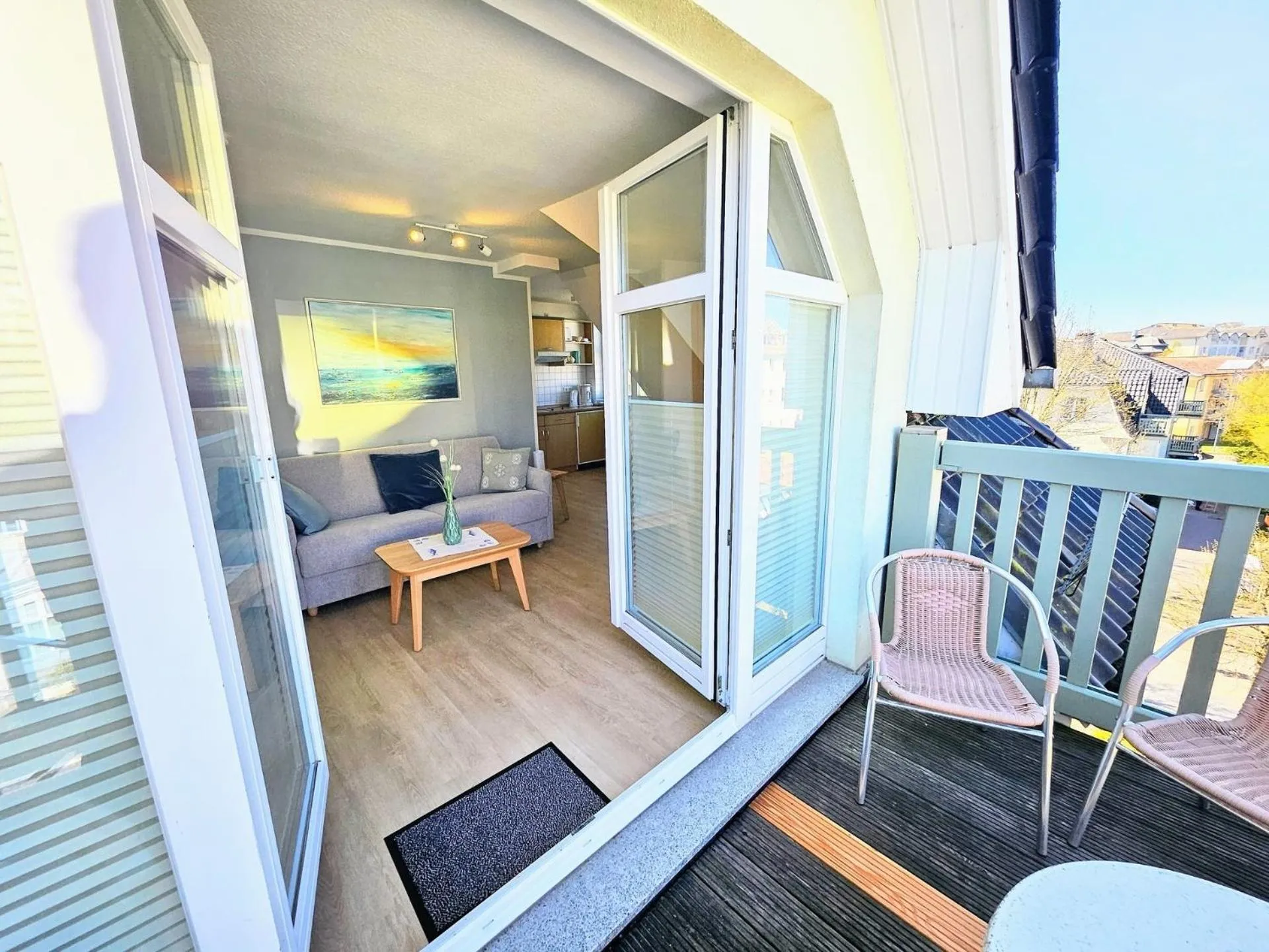 Balcony/Terrace in Am Weststrand Apartmenthaus Waldeck