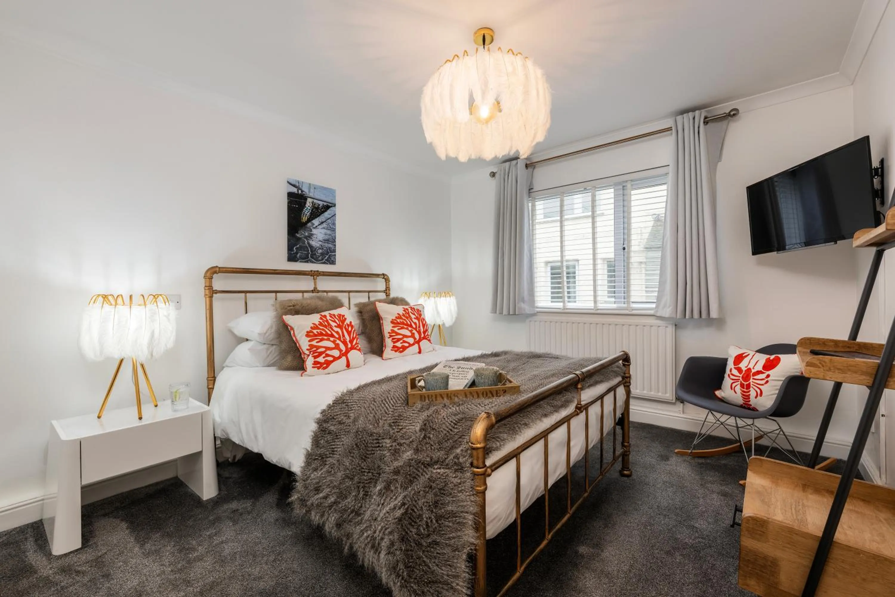 Bed in Carbis Bay and Spa Hotel