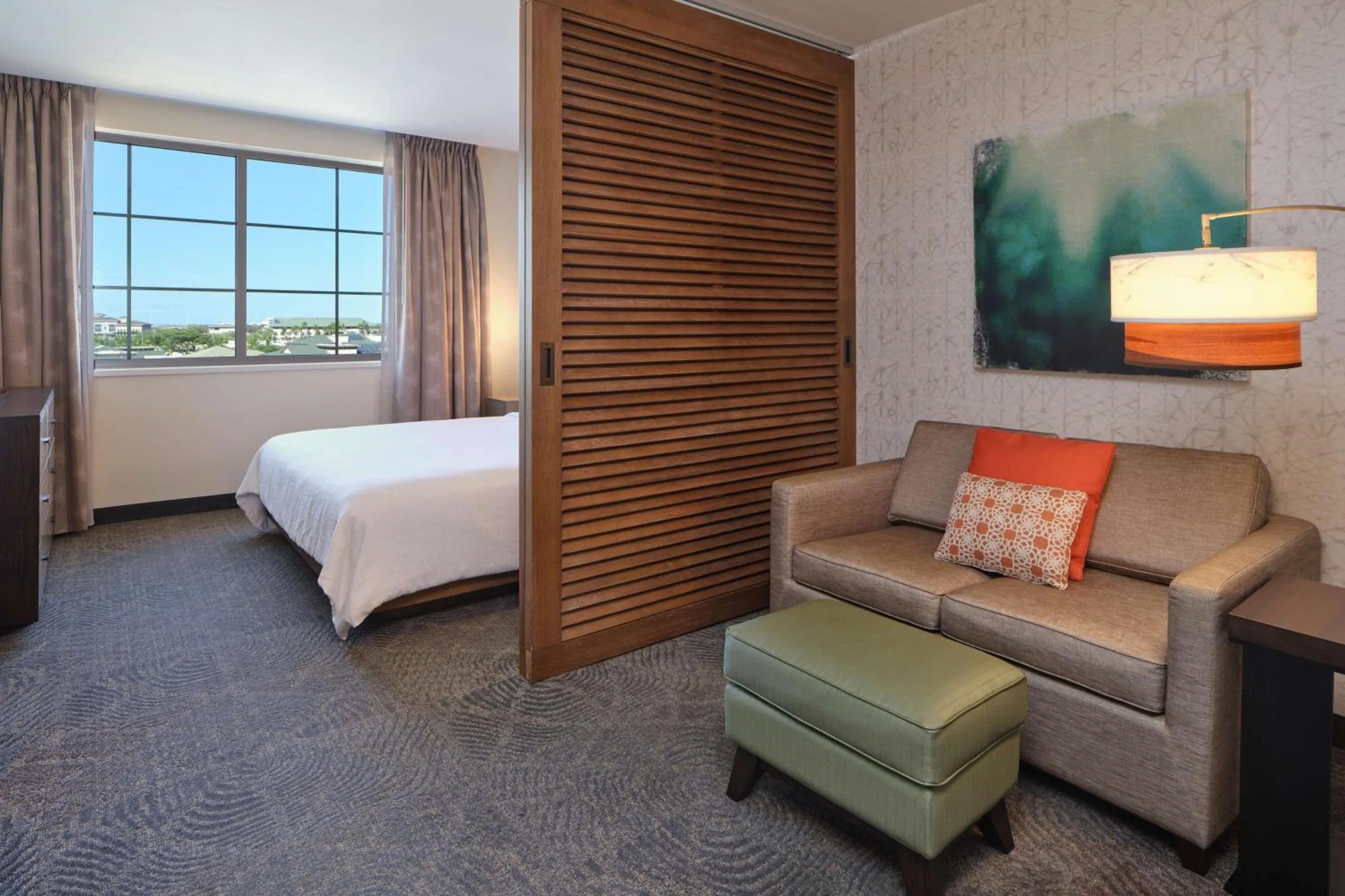 Living room, Bed in Embassy Suites By Hilton Oahu Kapolei - FREE Breakfast