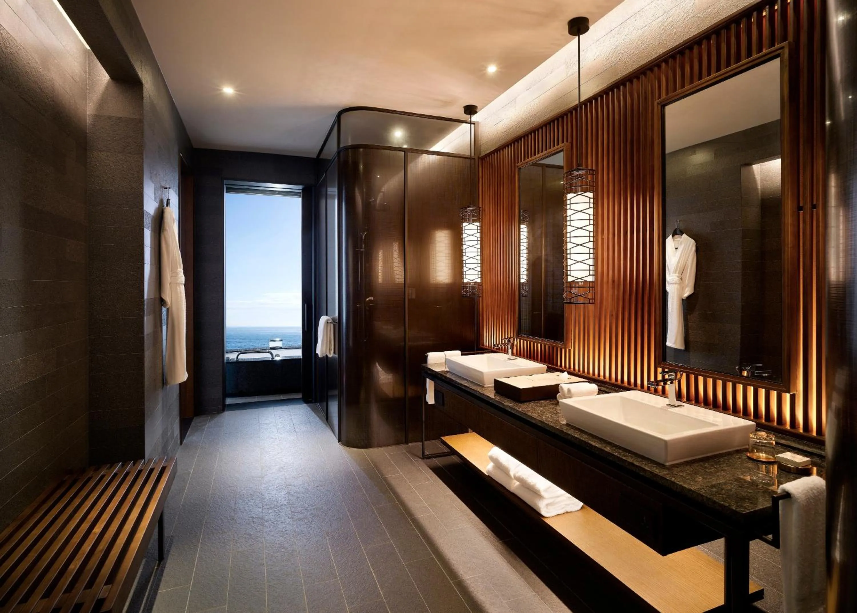 Bathroom, Bed in Ananti at Busan Cove
