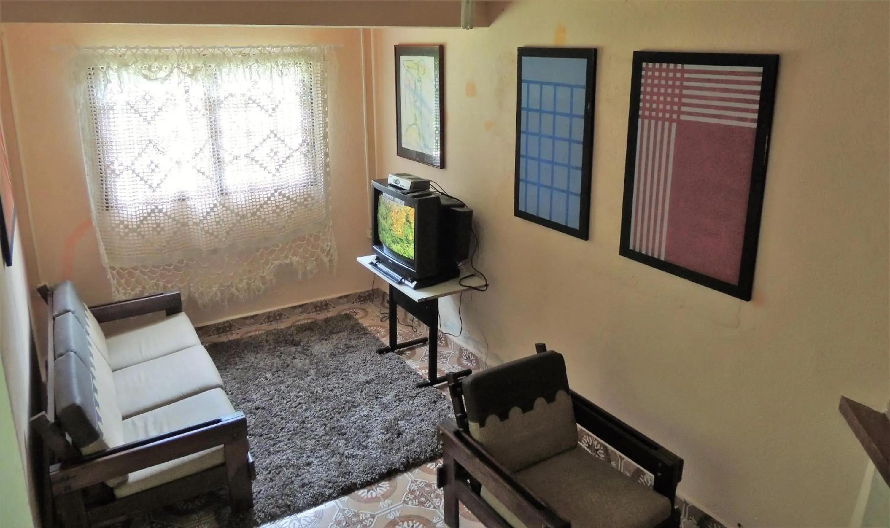 Communal lounge/ TV room, Bed in Tô na Roça