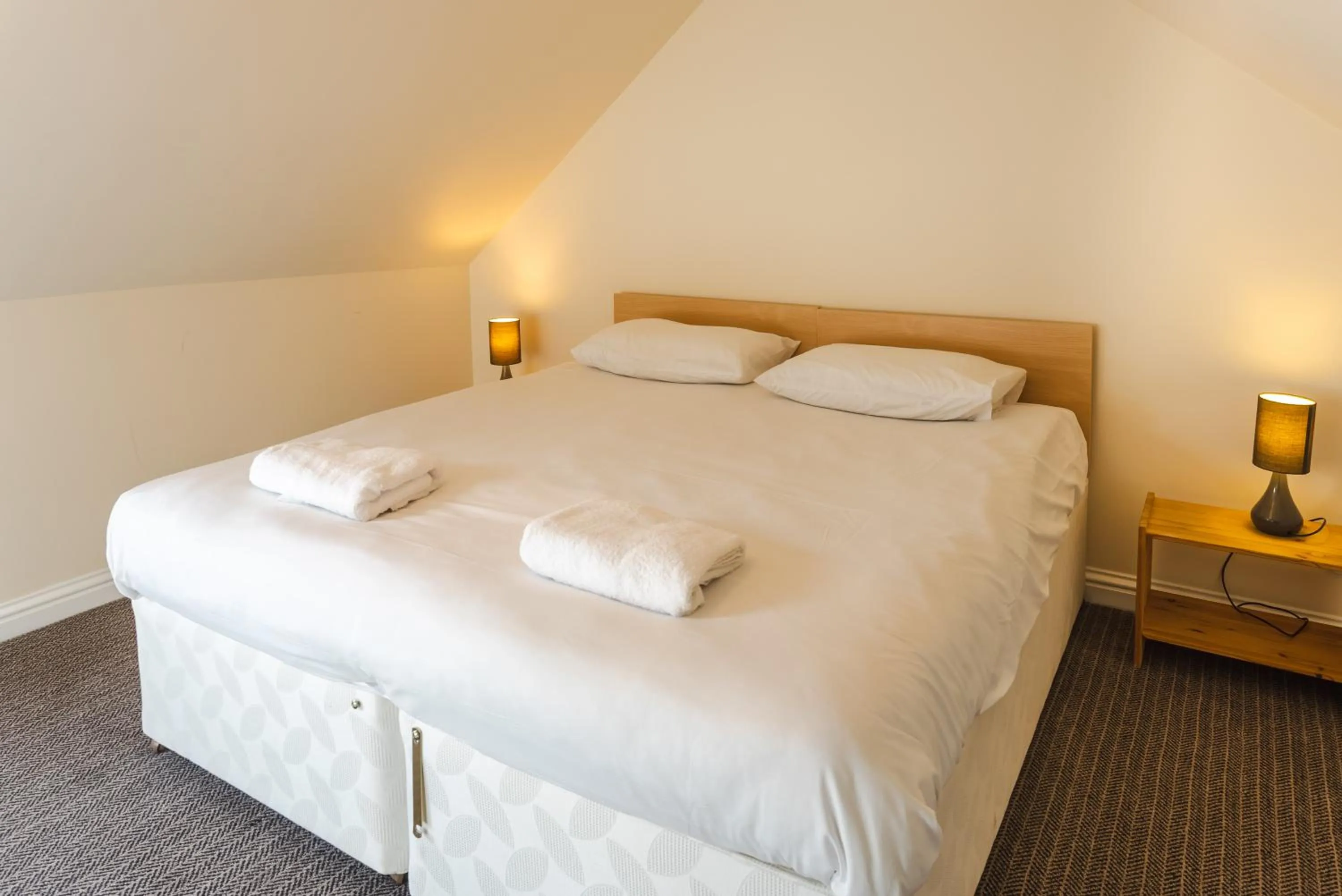 Bed in Traquair Arms Hotel