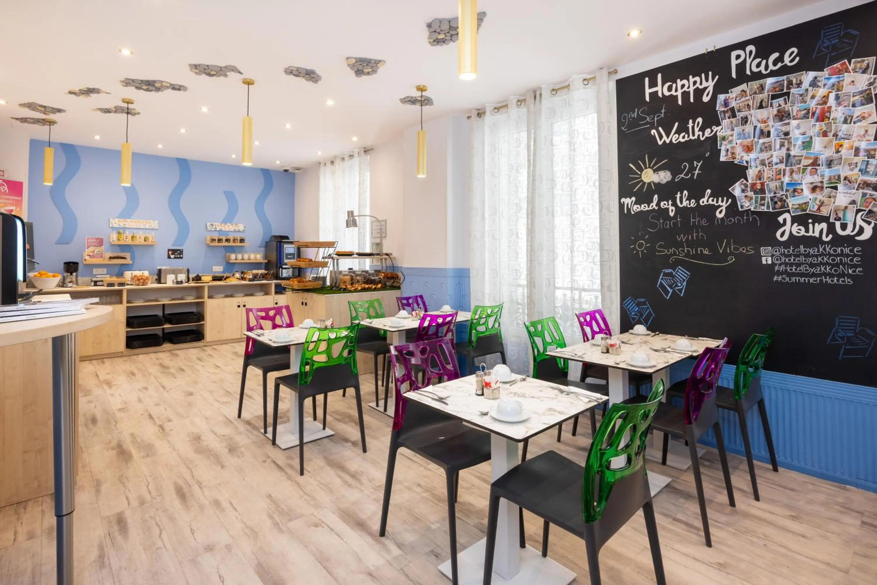 Restaurant/places to eat in Hôtel Byakko Nice