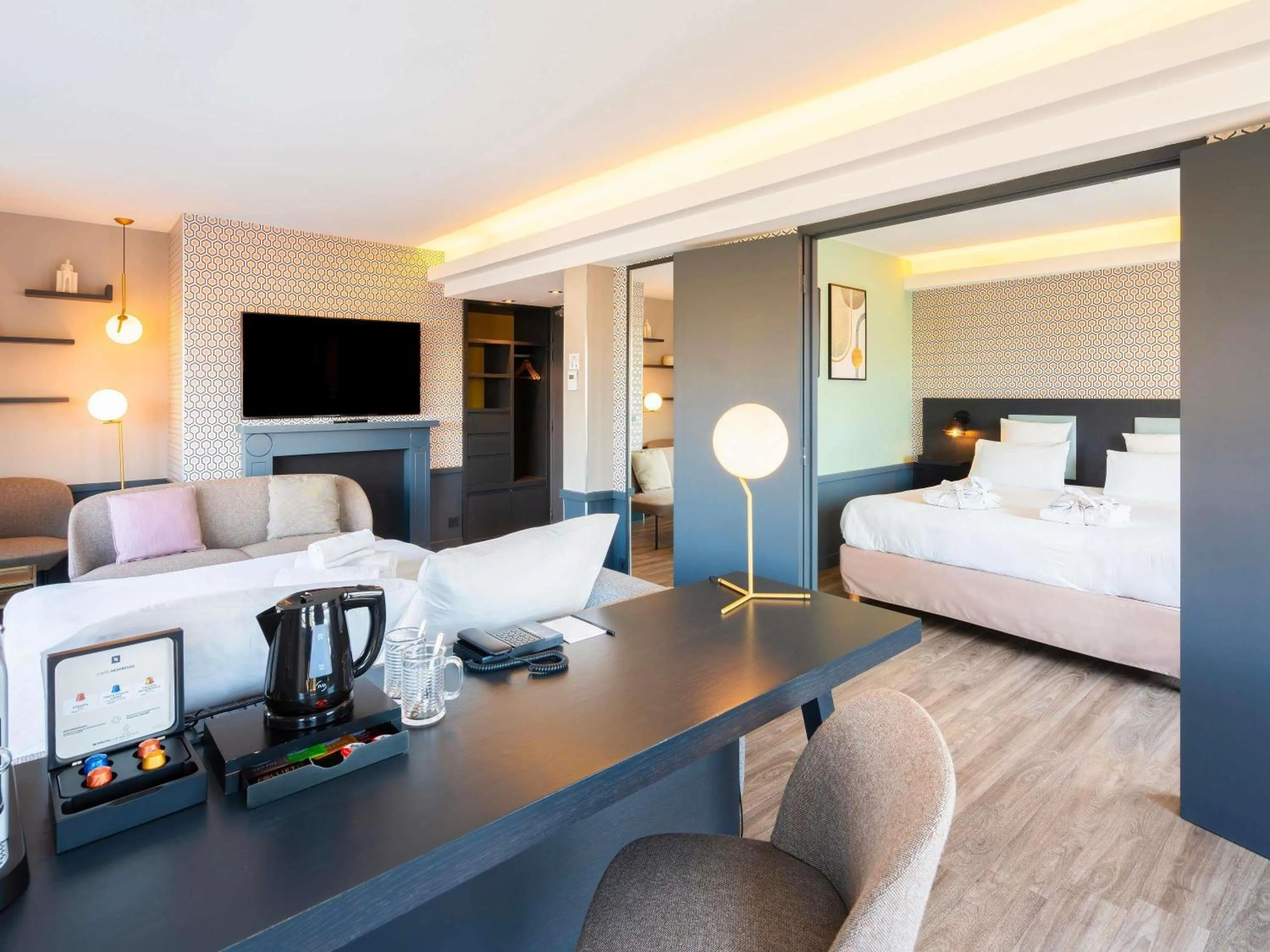 Bedroom, Bed in Le Splendid Hotel Lac D'Annecy - Handwritten Collection