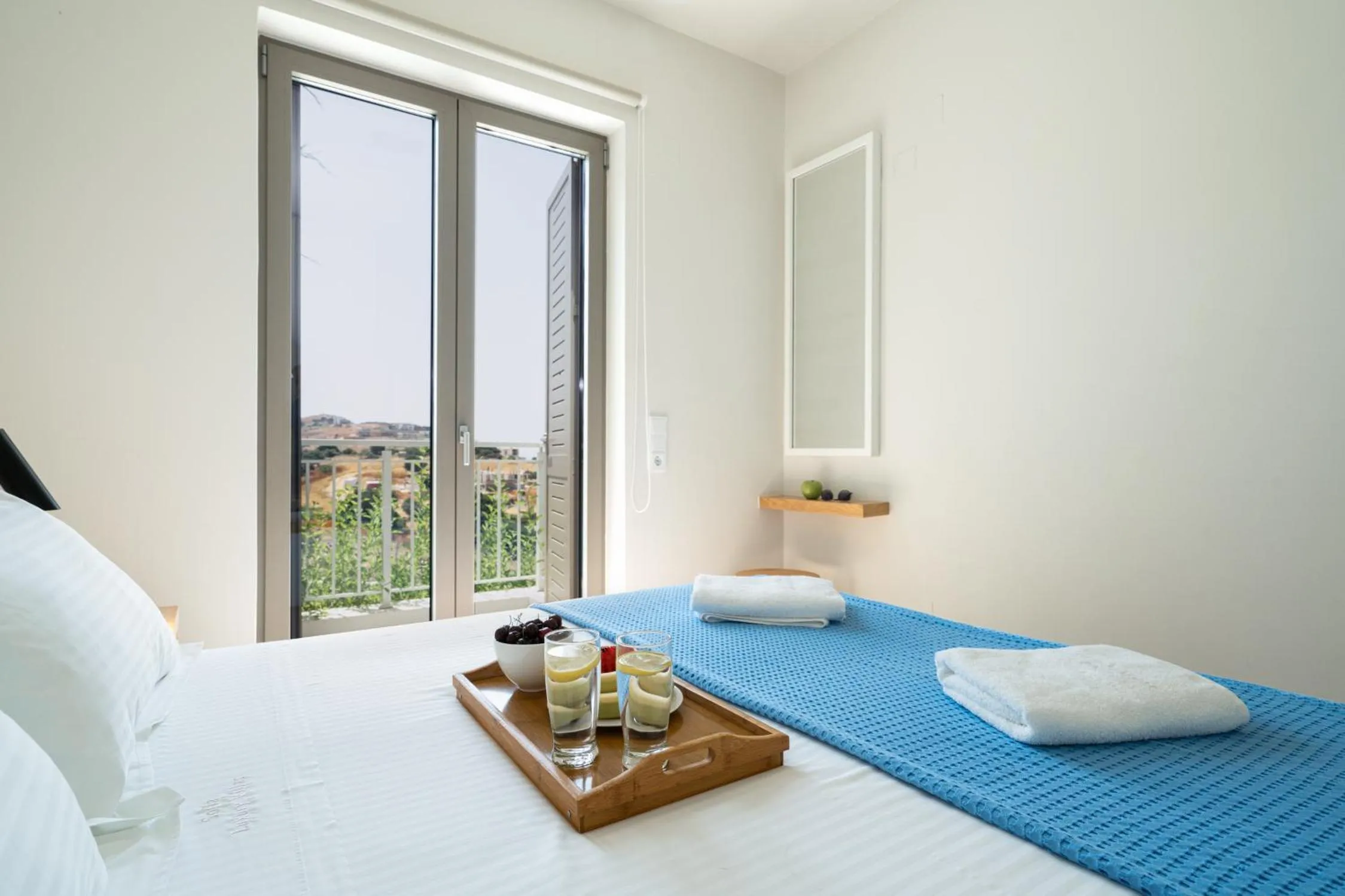 Bed in Sofia Luxury Villas