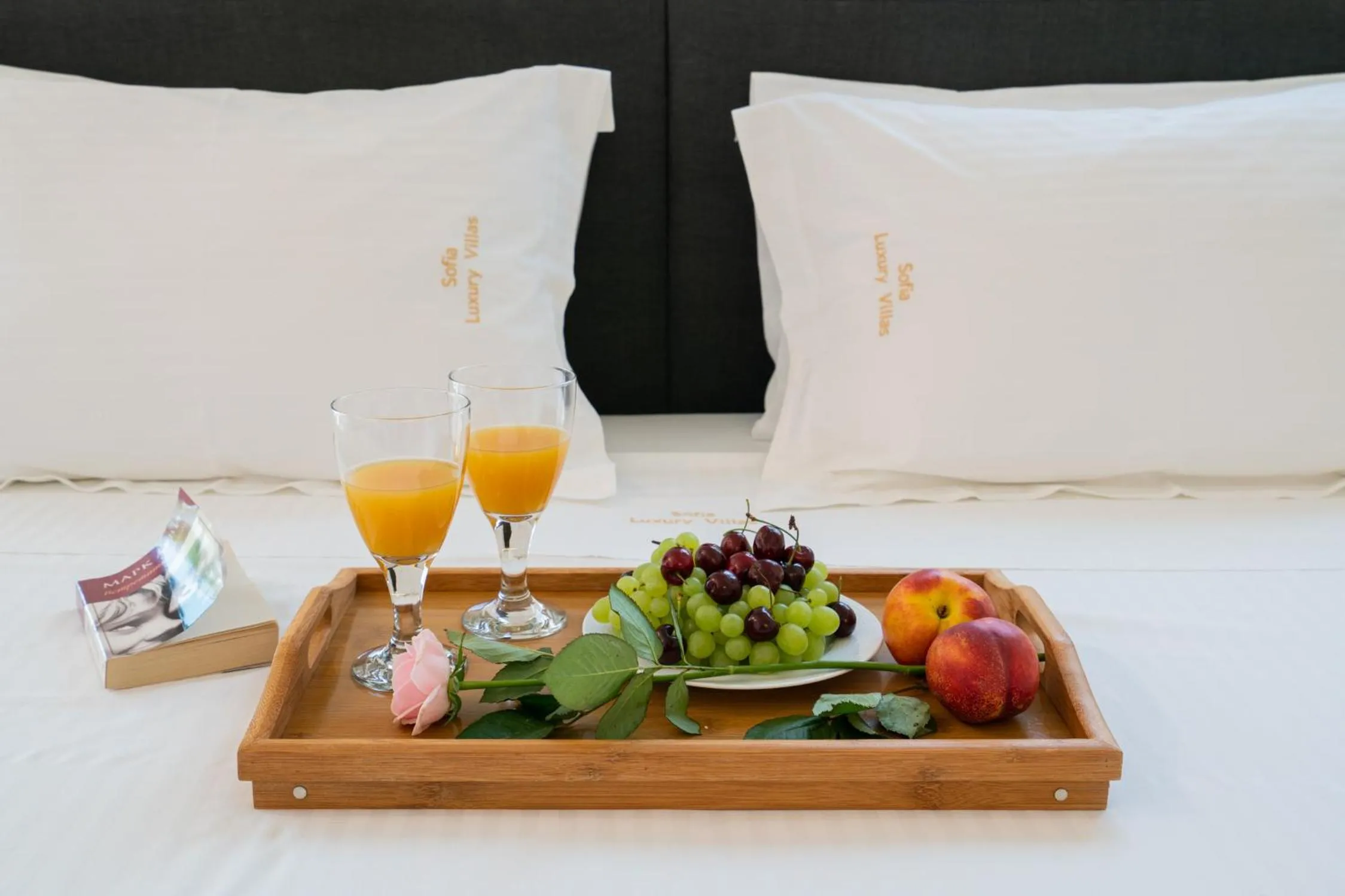 Bed in Sofia Luxury Villas