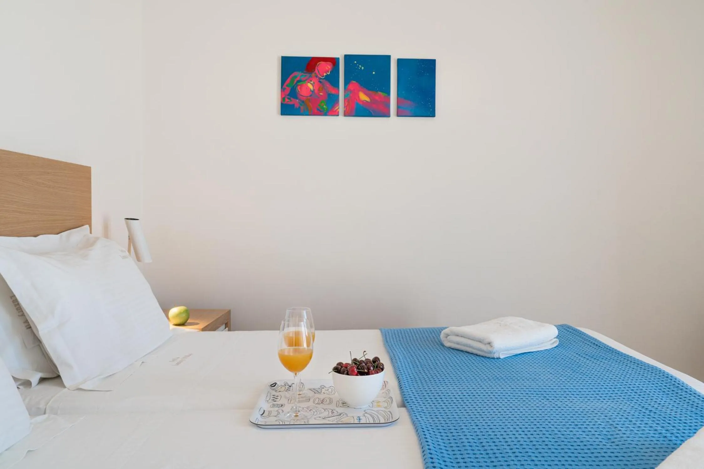 Bed in Sofia Luxury Villas