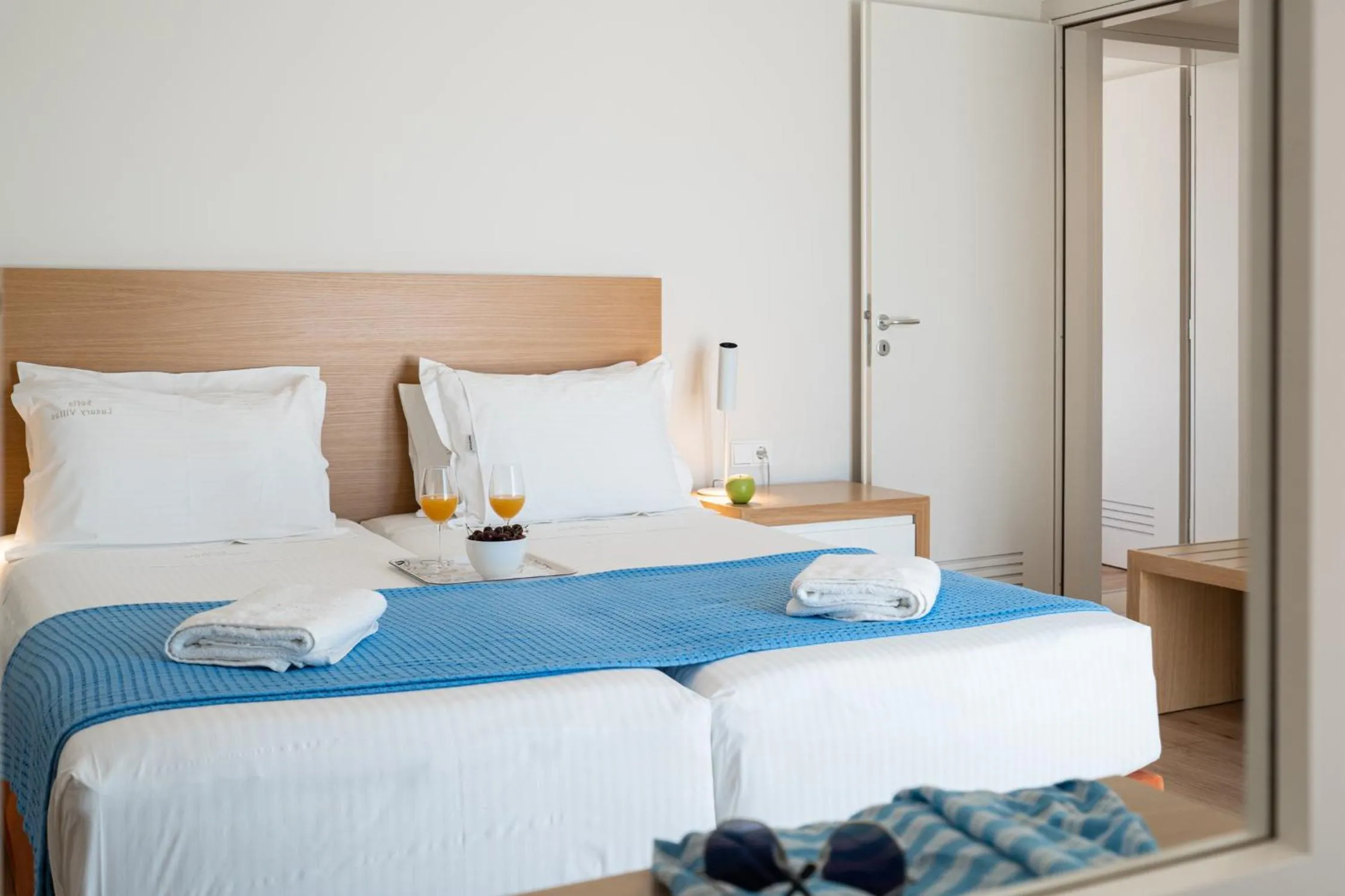 Bed in Sofia Luxury Villas