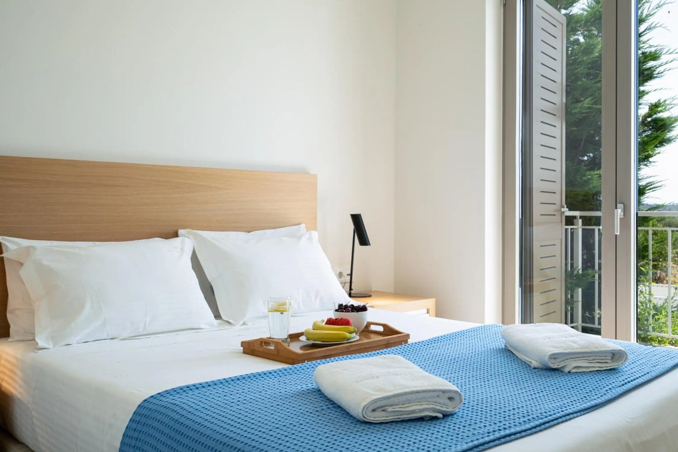 Bed in Sofia Luxury Villas