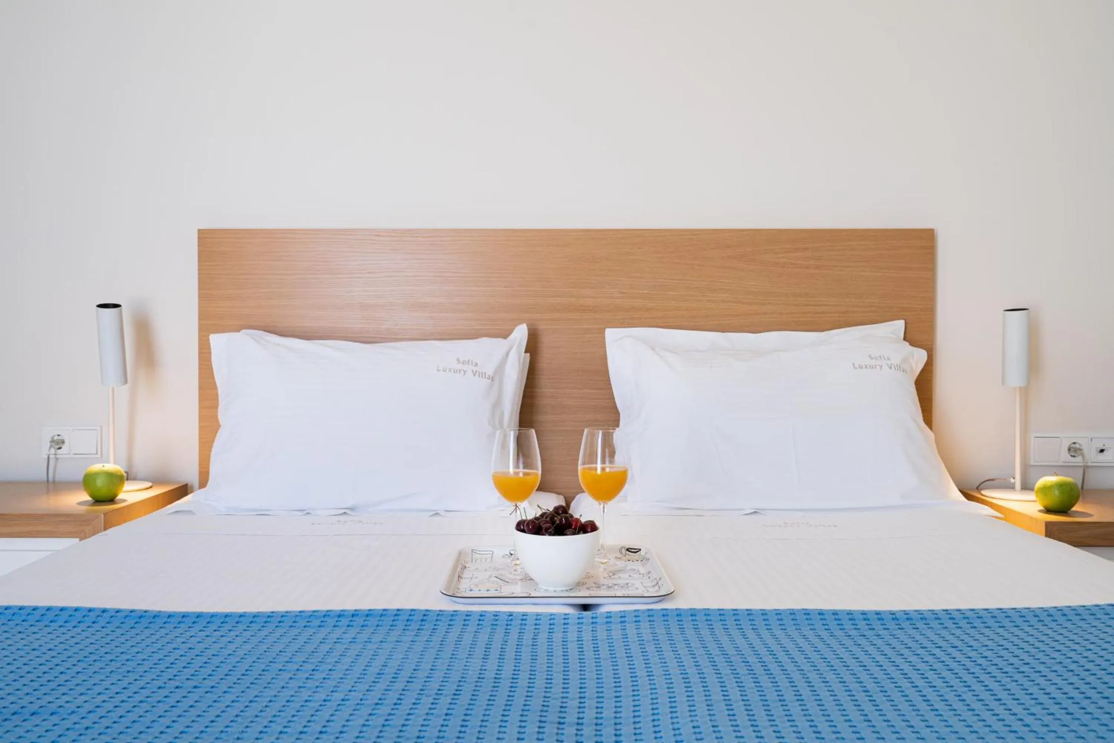 Bed in Sofia Luxury Villas