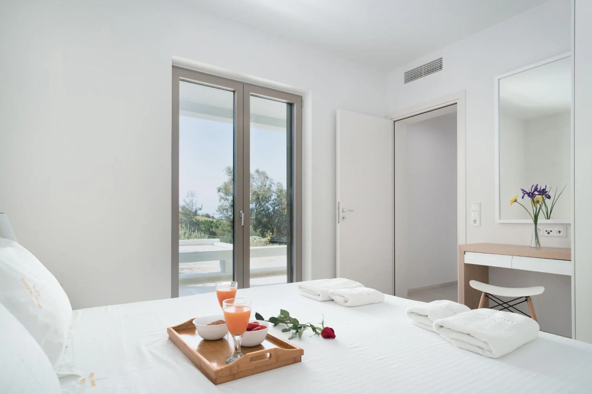Bed in Sofia Luxury Villas