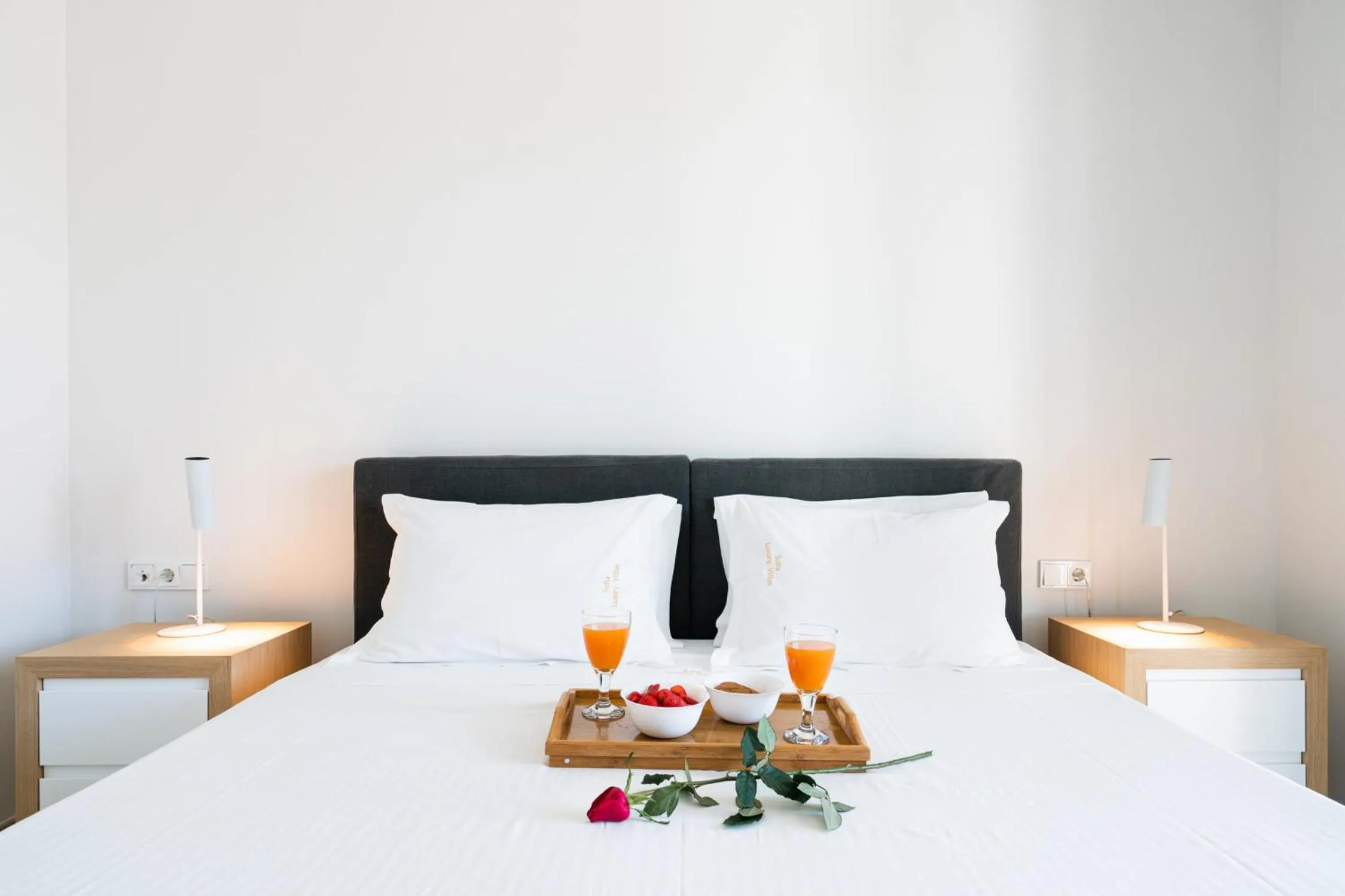 Bed in Sofia Luxury Villas
