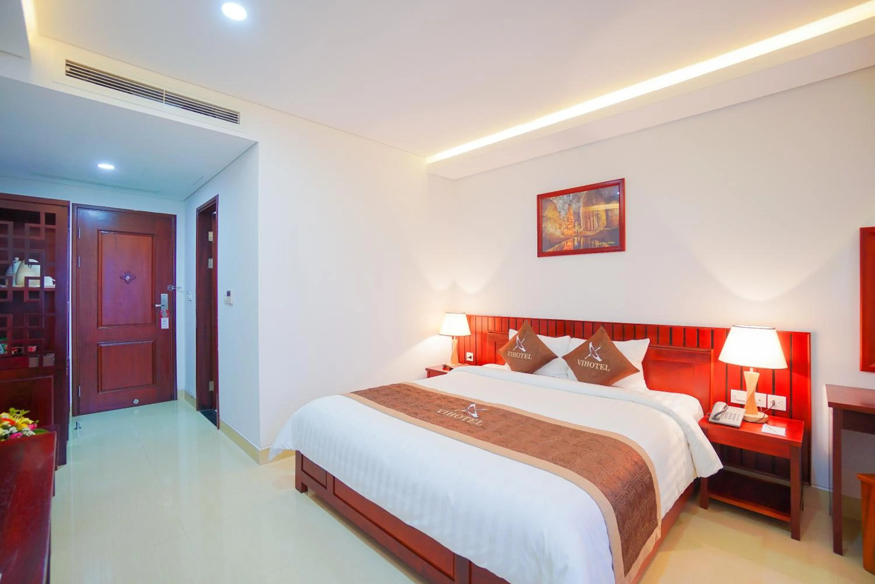 Bed in Vinh Hoang Hotel
