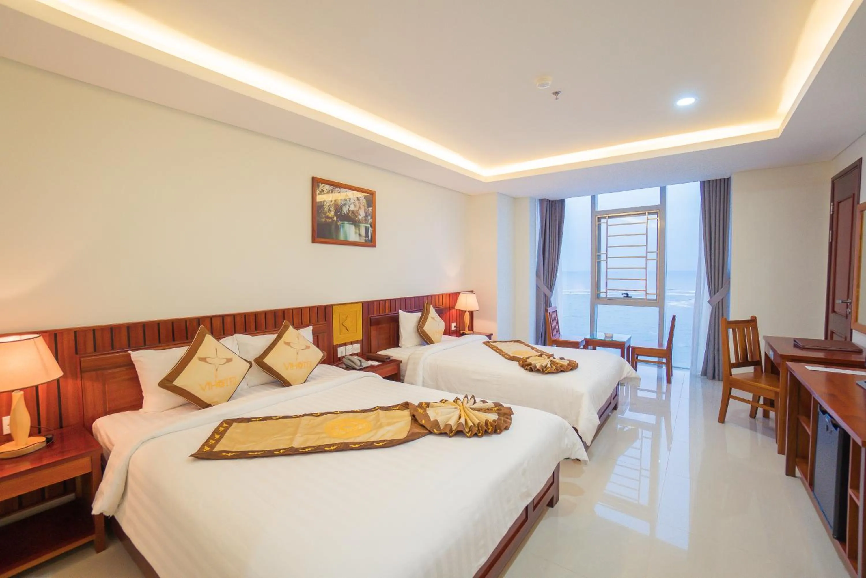 Bed in Vinh Hoang Hotel