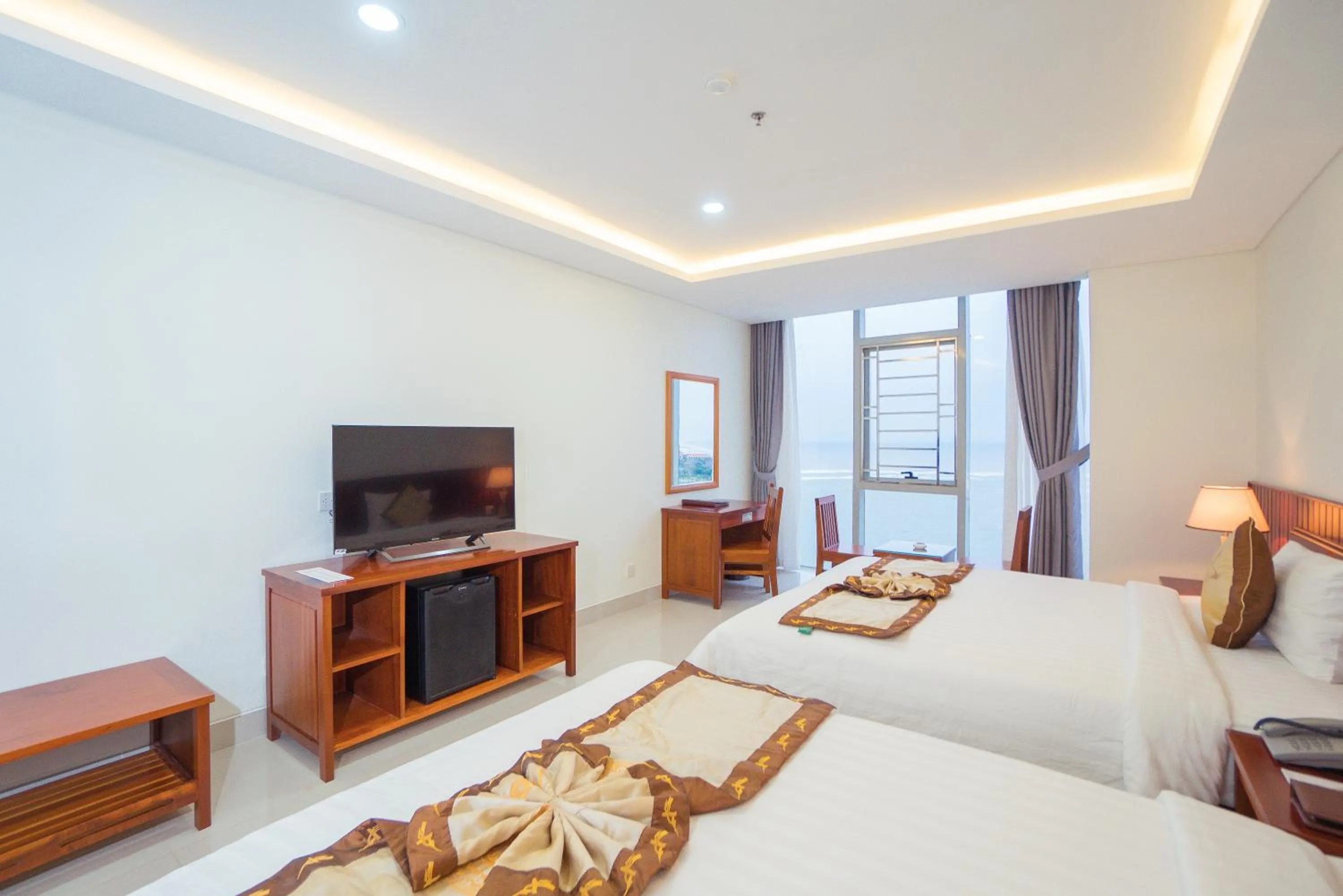 Bed in Vinh Hoang Hotel