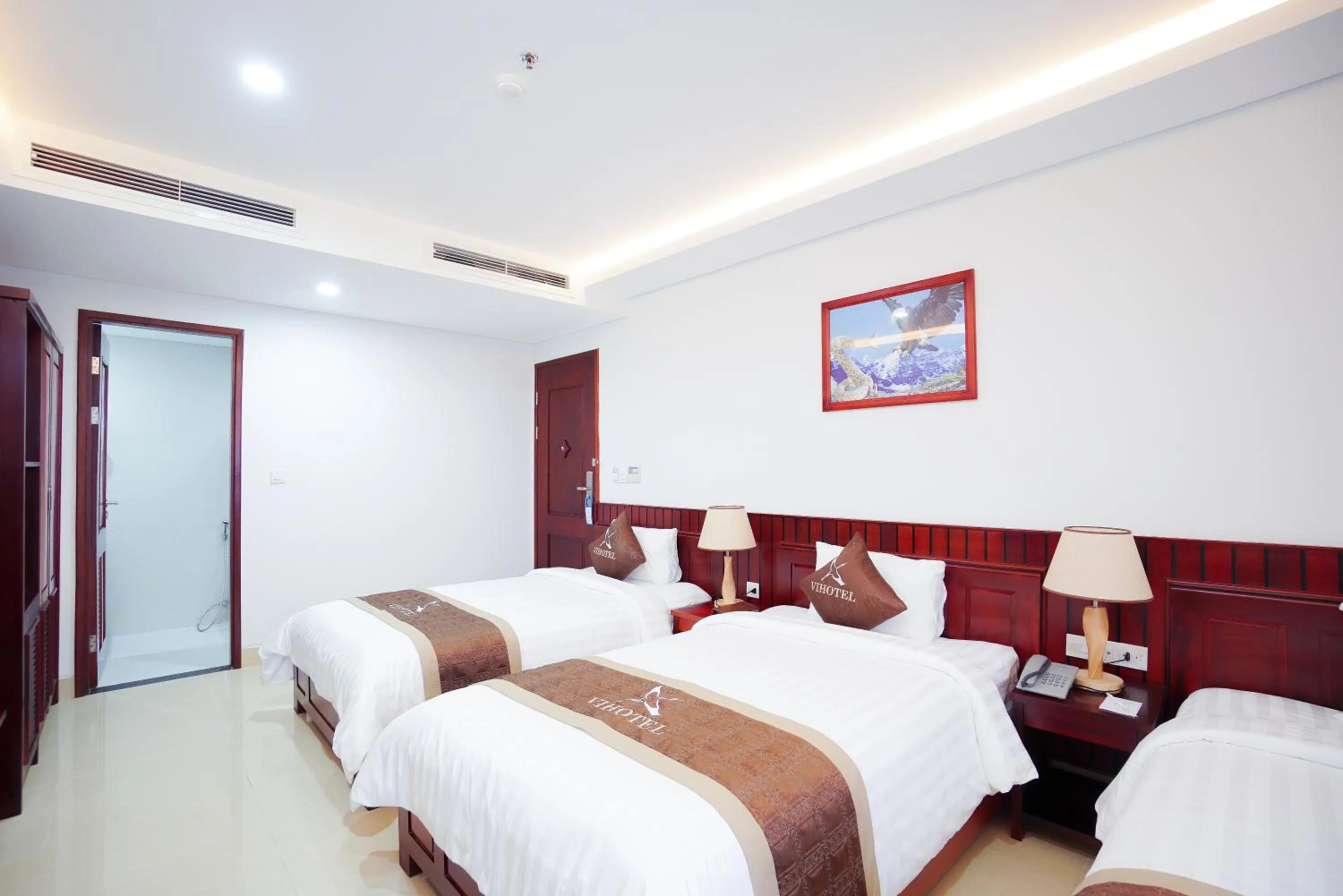 Bed in Vinh Hoang Hotel