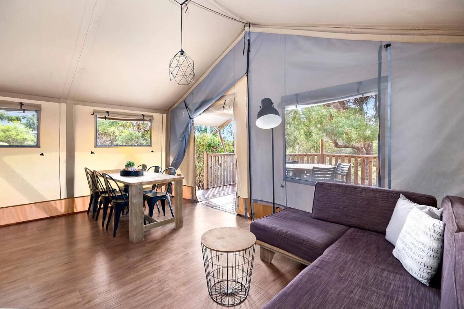 Living room in Scamander Sanctuary Holiday Park