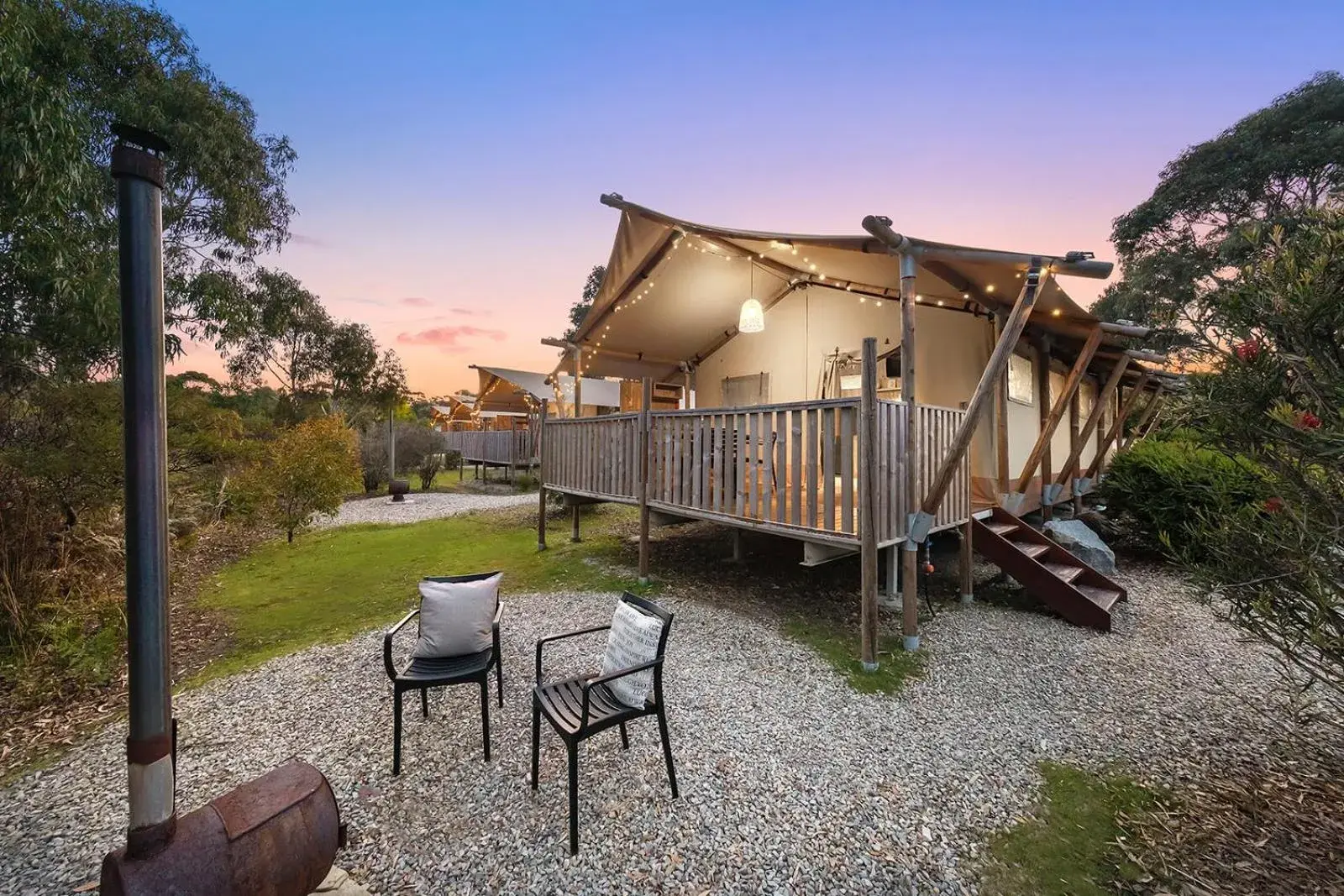 Deluxe Three-Bedroom Glamping Tent - Safari in Scamander Sanctuary Holiday Park Deluxe Three-Bedroom Glamping Tent - Safari in Scamander Sanctuary Holiday Park