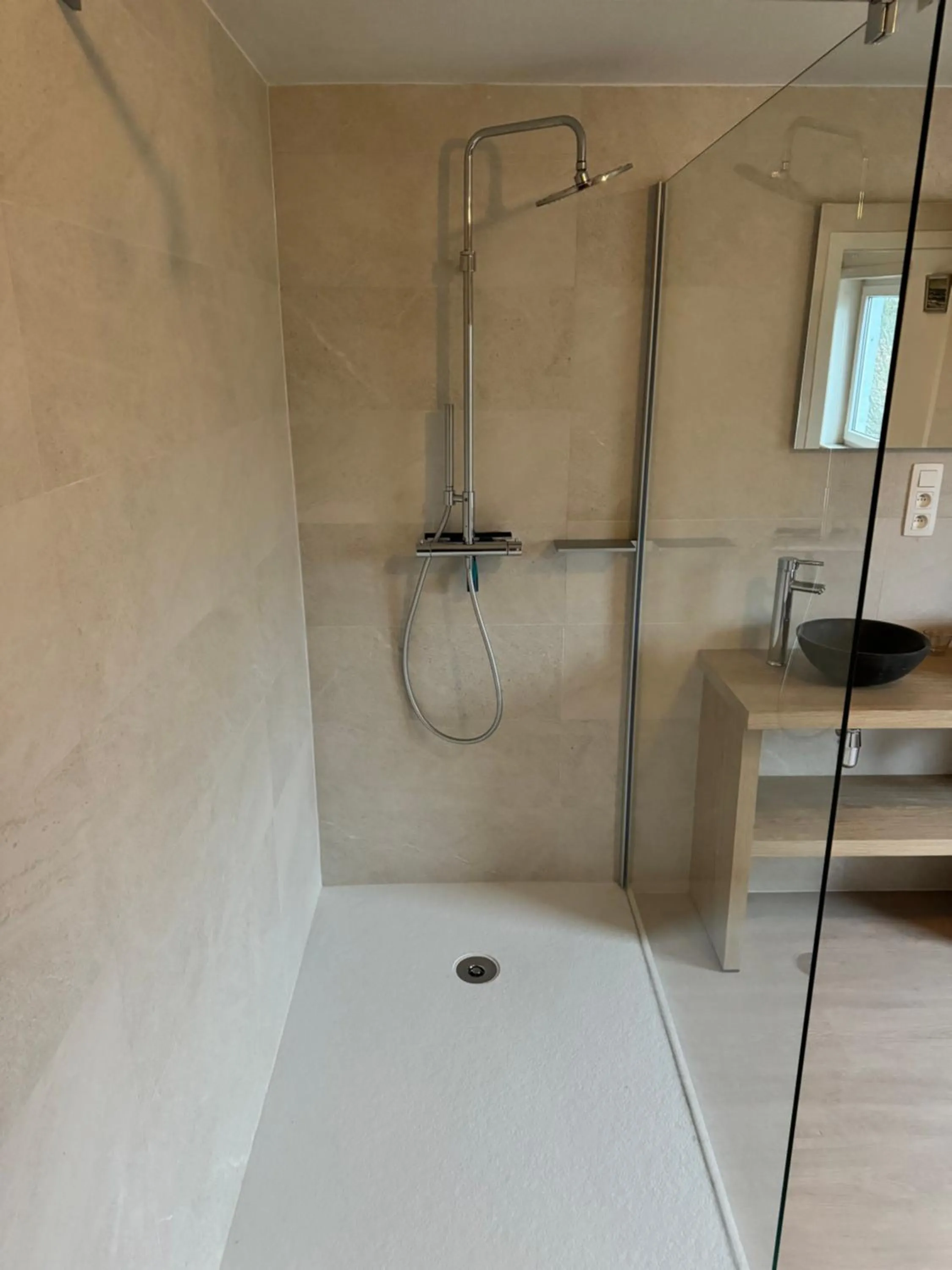 Shower in De Lanterfanters Vakantiehuis Jef