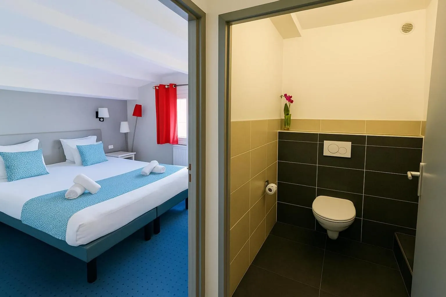 Bedroom, Bed in Hotel & Spa Gil de France Cap d'Agde