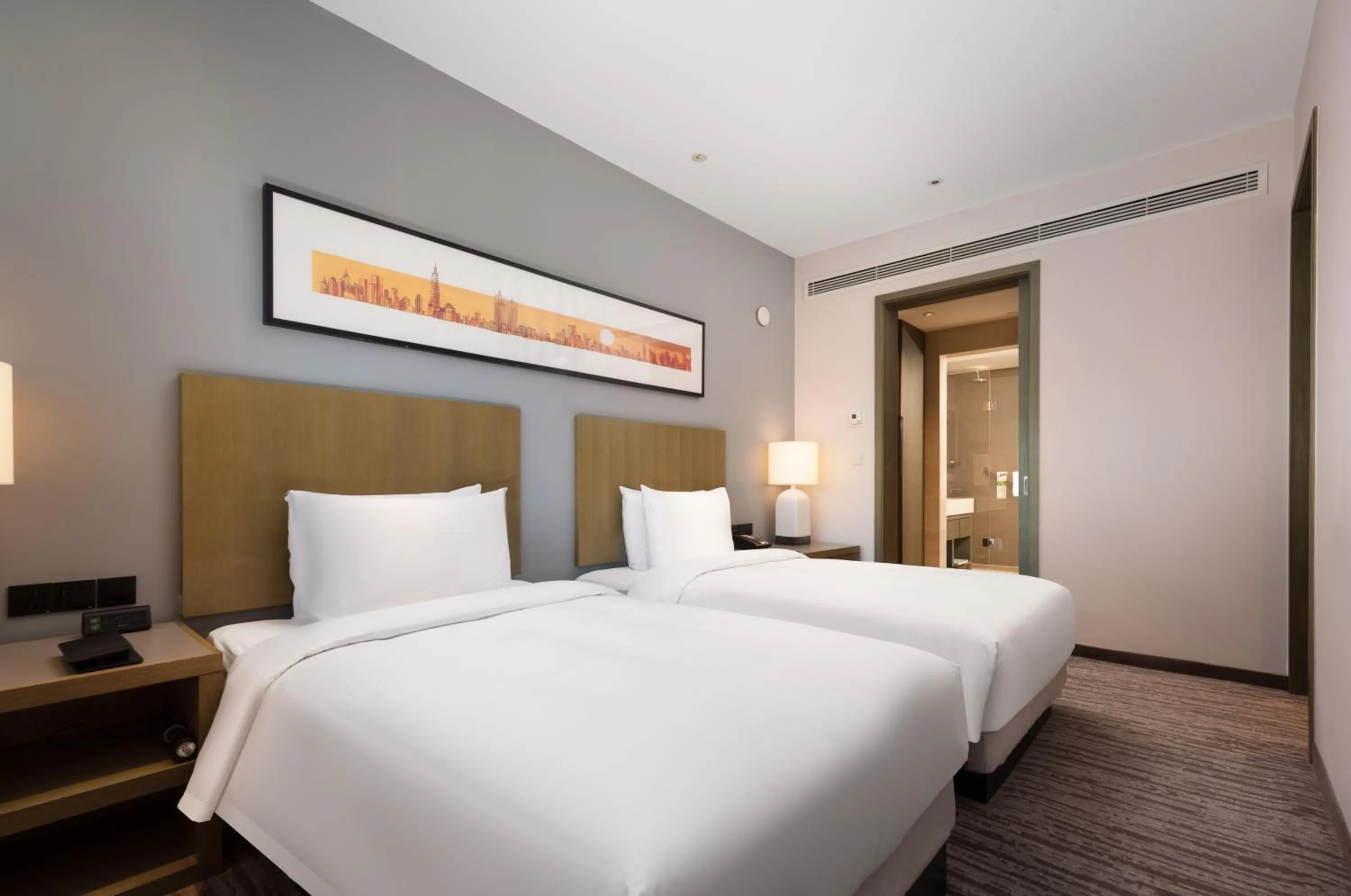 Bed in Hyatt House Yinchuan Yuecaicheng