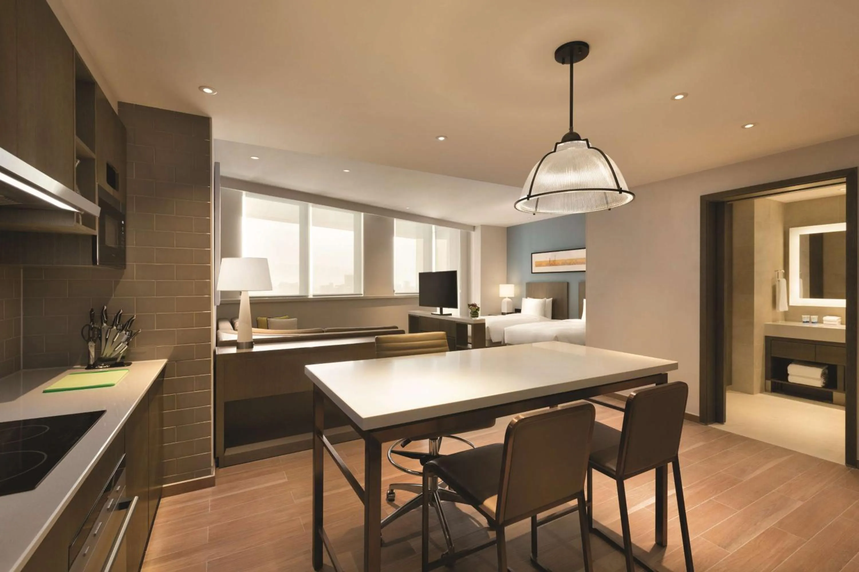 Photo of the whole room in Hyatt House Yinchuan Yuecaicheng