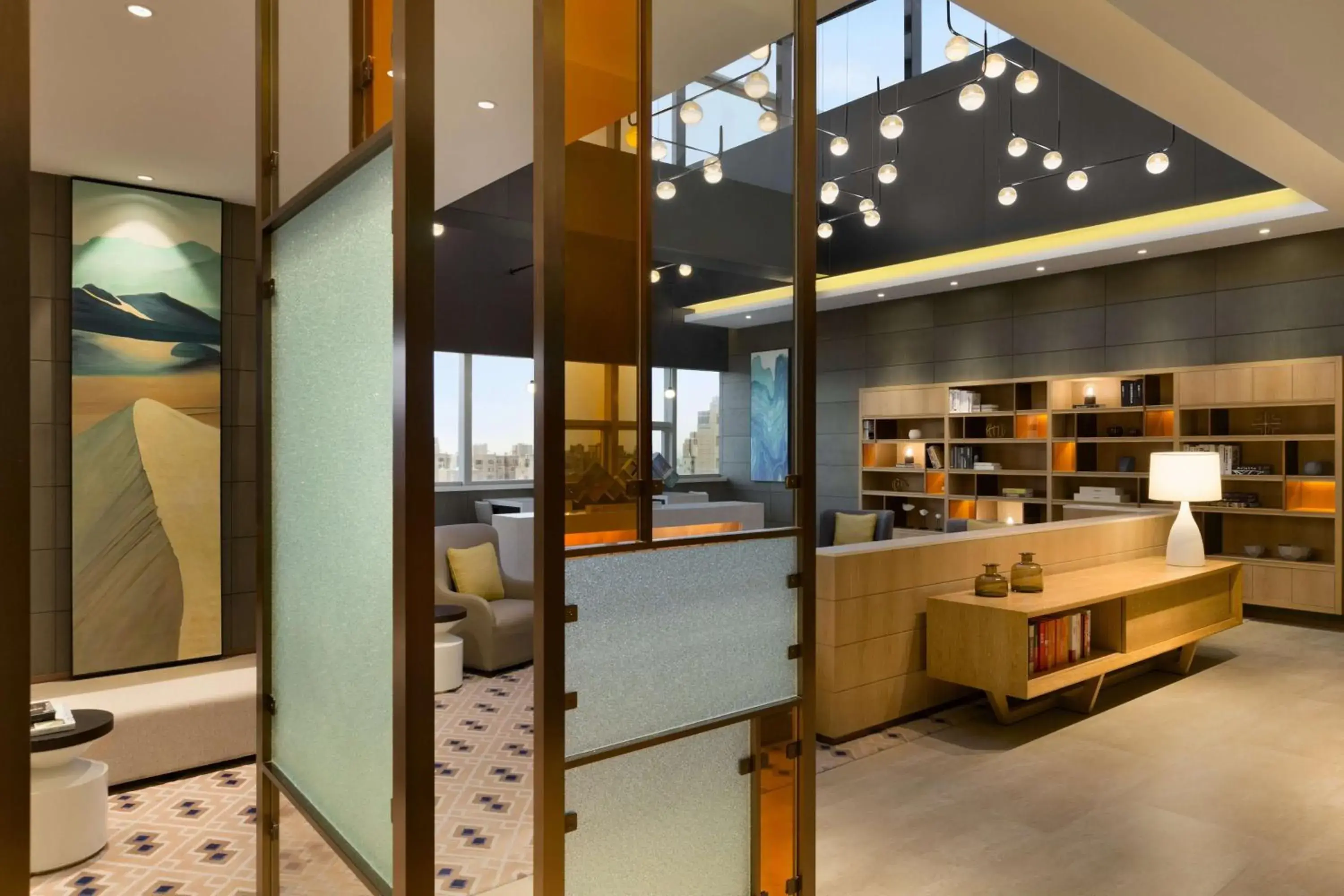 Lounge or bar in Hyatt House Yinchuan Yuecaicheng Lounge or bar in Hyatt House Yinchuan Yuecaicheng