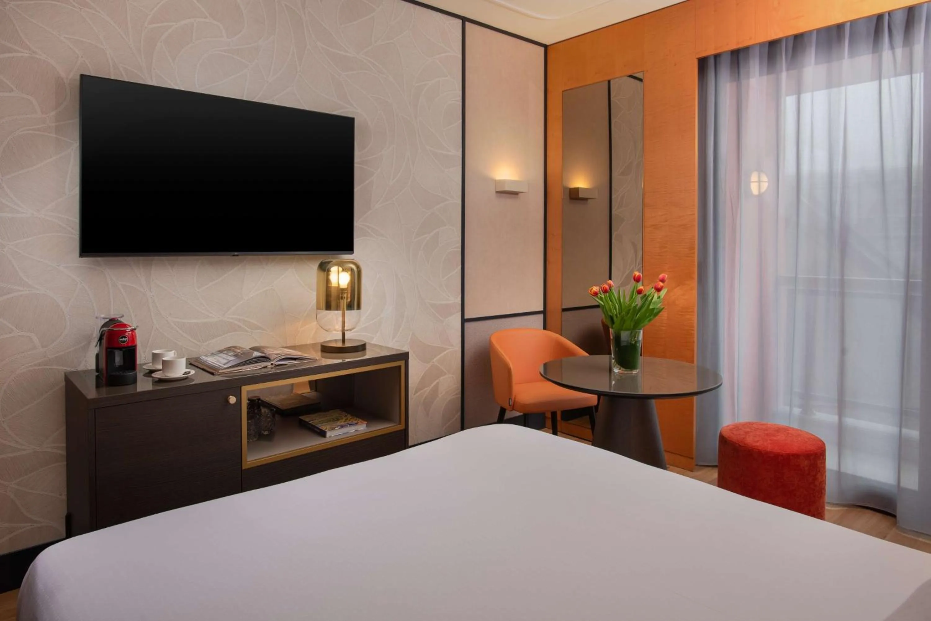 Premium Double Room with View and Balcony with Extra Bed (2 Adults + 1 Child) in NH Collection Genova Marina