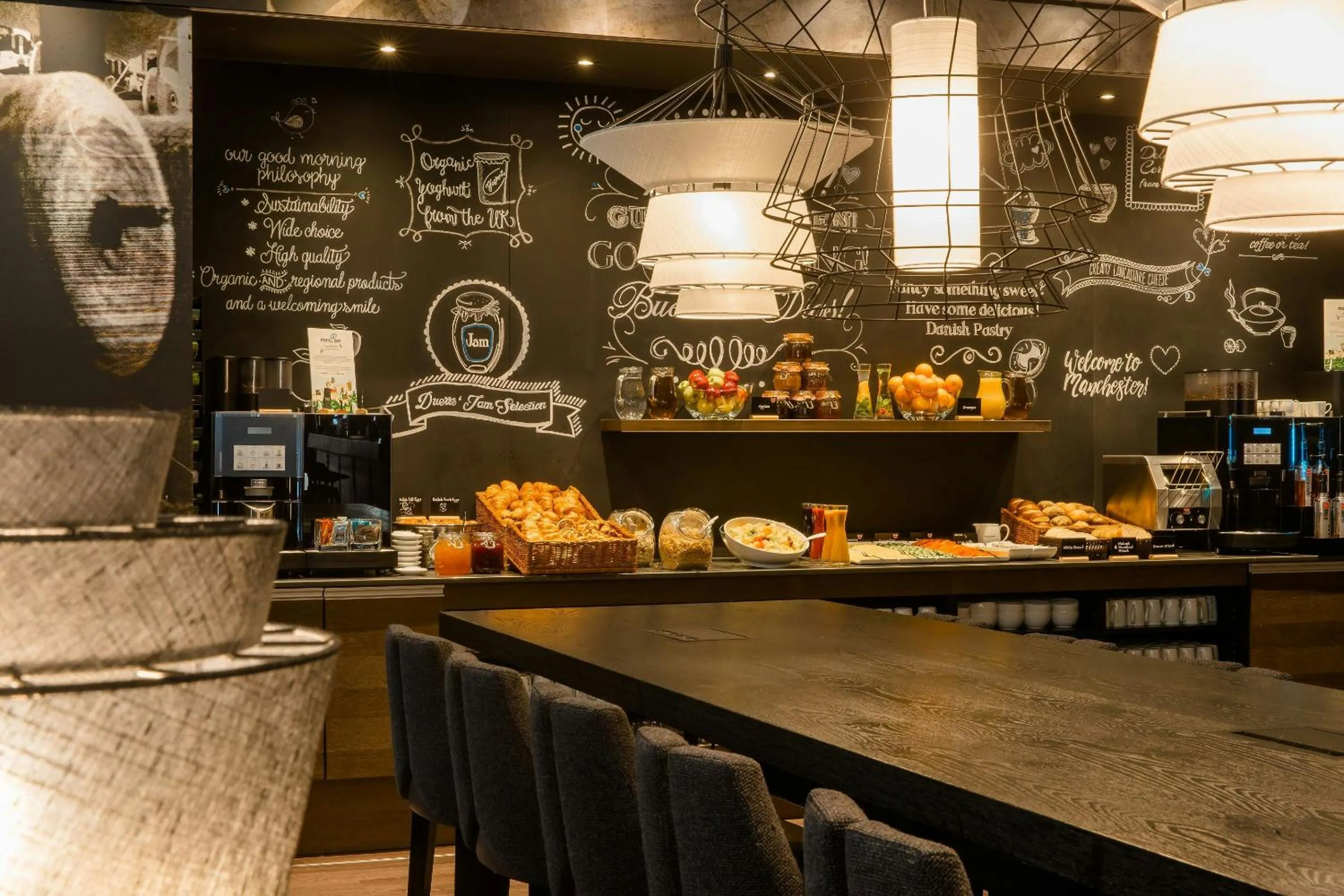Buffet breakfast in Motel One Manchester-Royal Exchange