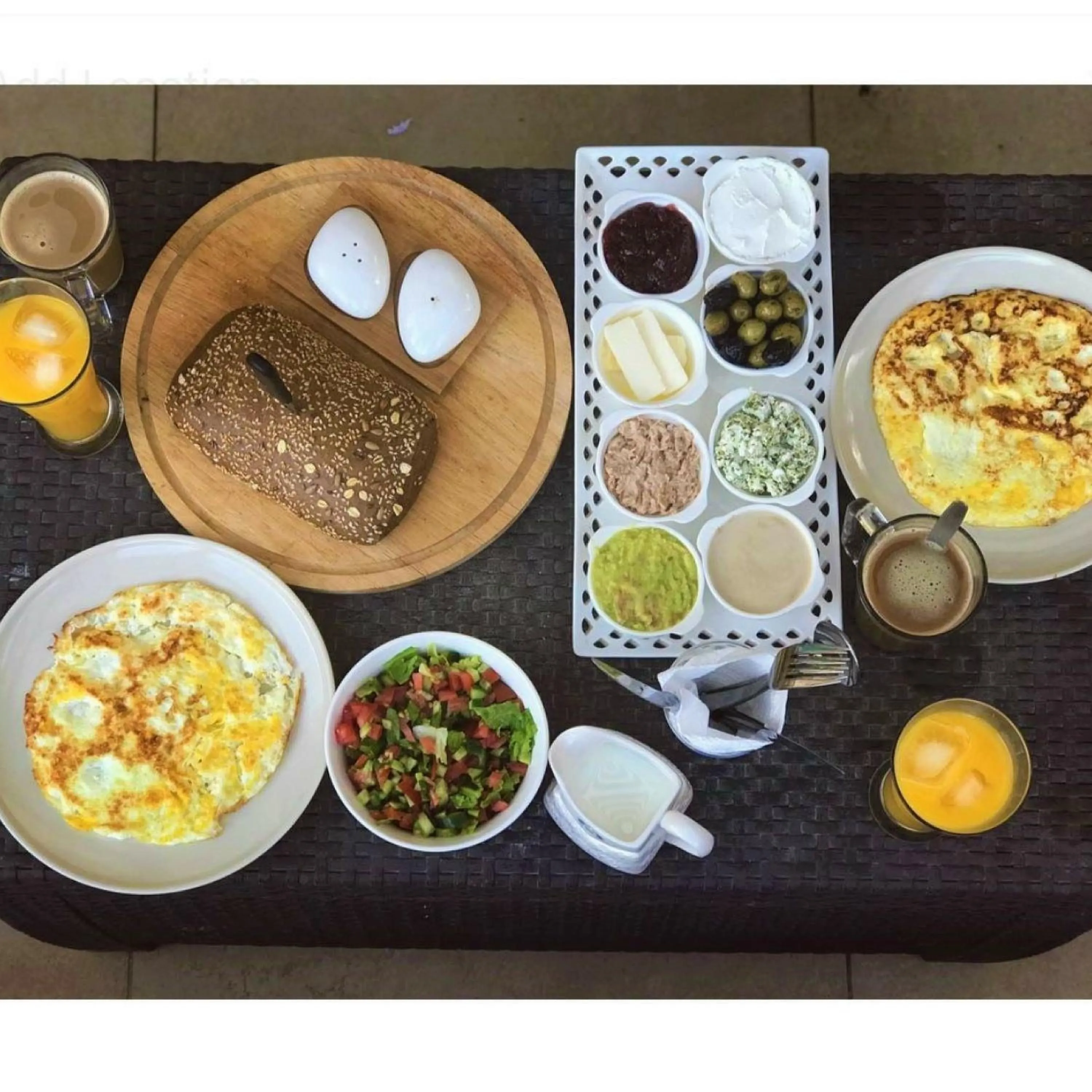 American breakfast in Myrtle the Turtle Guesthouse